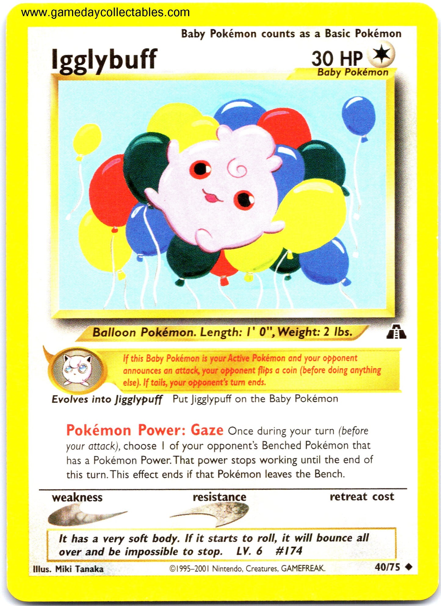 #040 Igglybuff - Neo Discovery - Uncommon (Ungraded Near Mint)