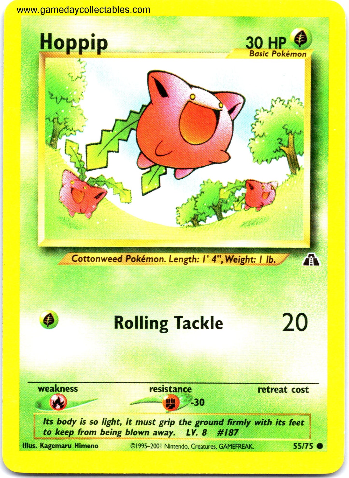 #055 Hoppip - Neo Discovery - Common (Ungraded Near Mint)