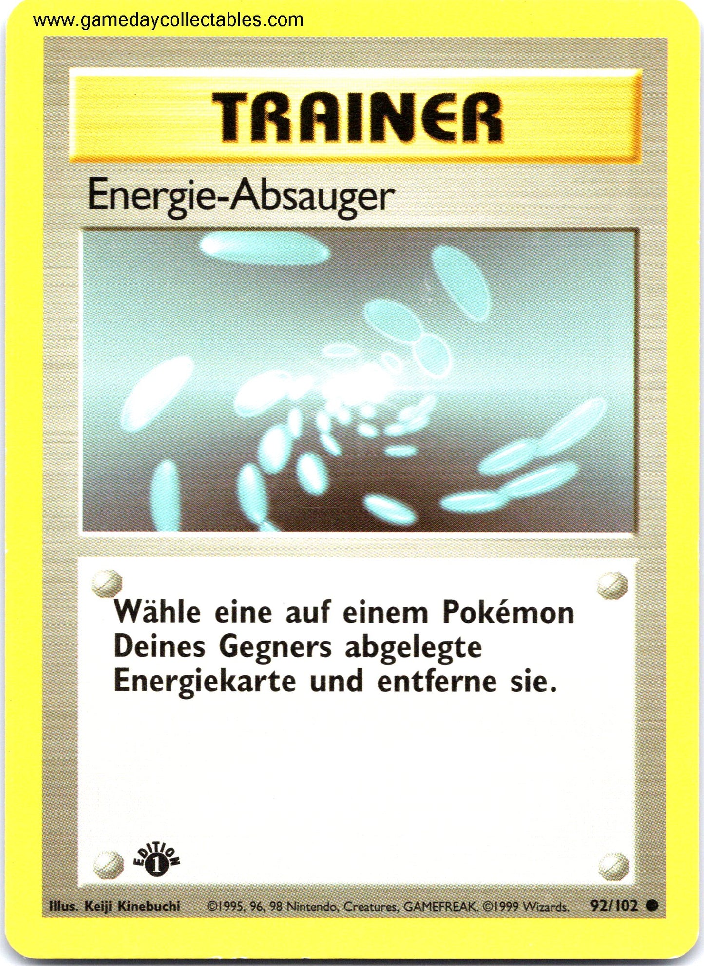 #092/102 Energie-Absauger (Energy Removal) - Base Set (German) - 1st Ed Common (Ungraded Near Mint)