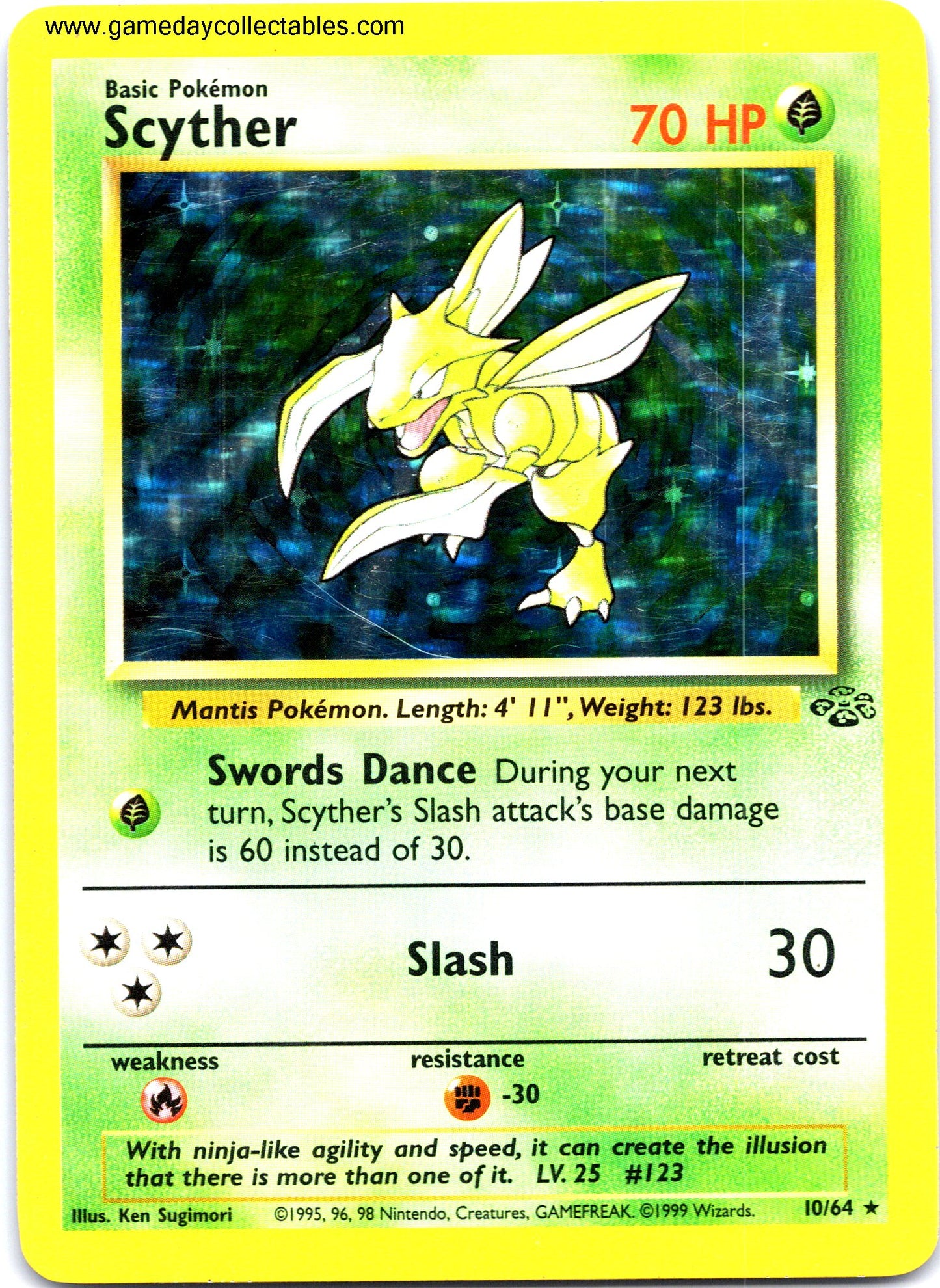 #10 Scyther - Jungle - Holo Rare (Ungraded Near Mint)