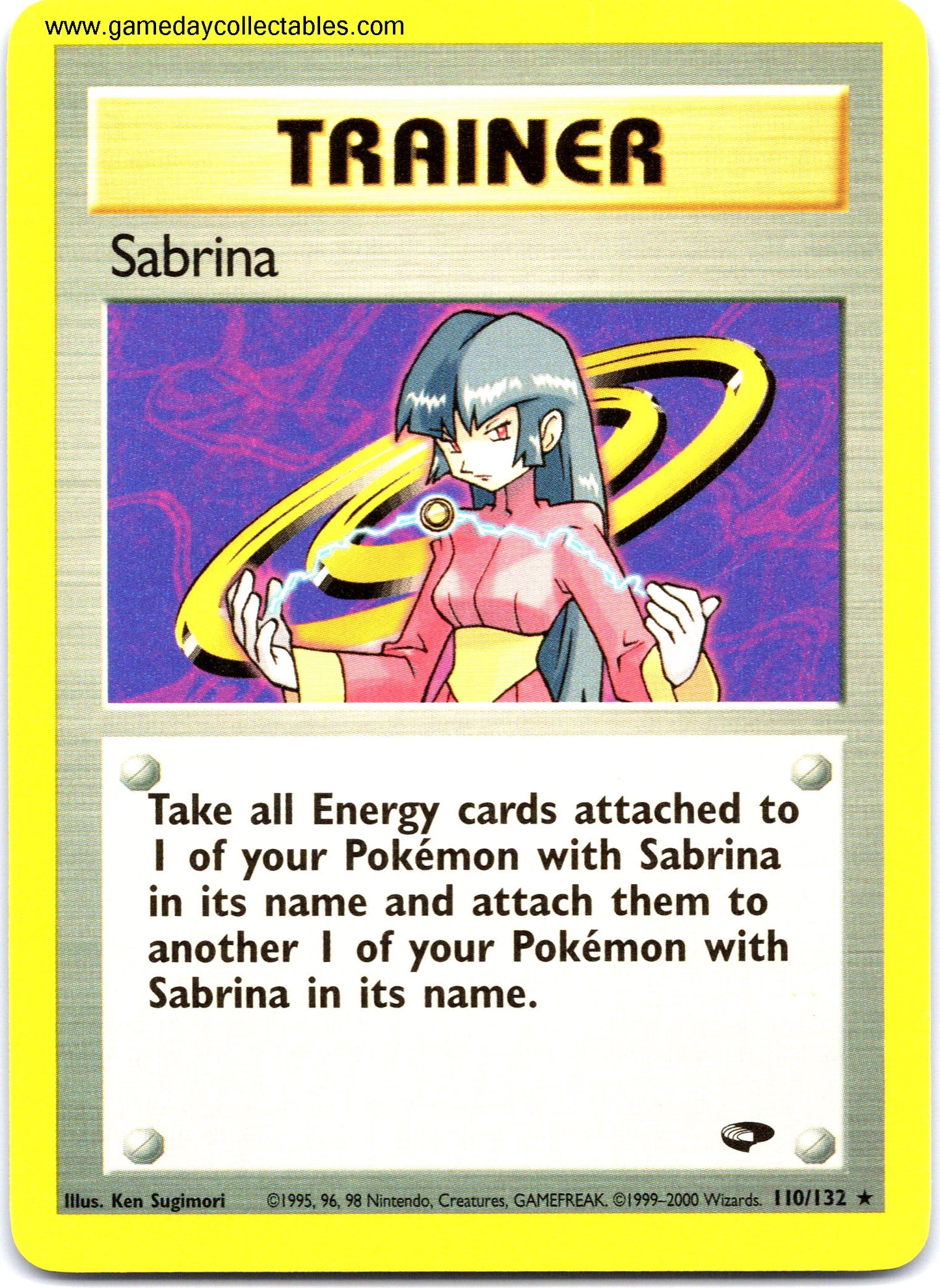 #110 Sabrina - Gym Challenge - Non Holo Rare (Ungraded Near Mint)