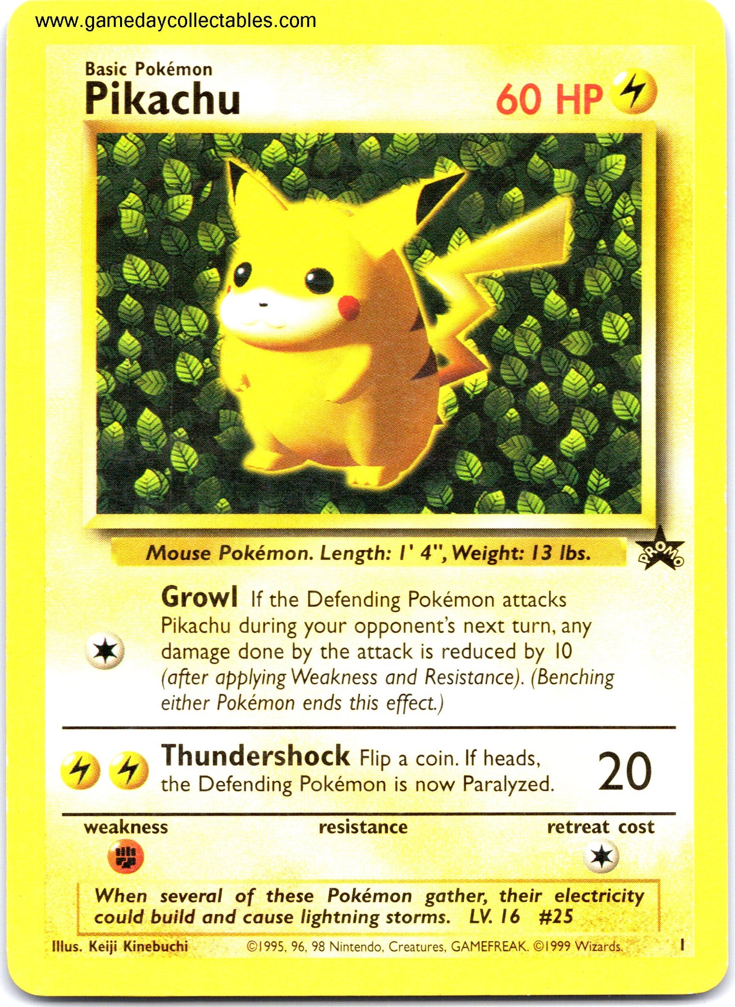 #001 Pikachu - Black Star Promo (Ungraded Near Mint)