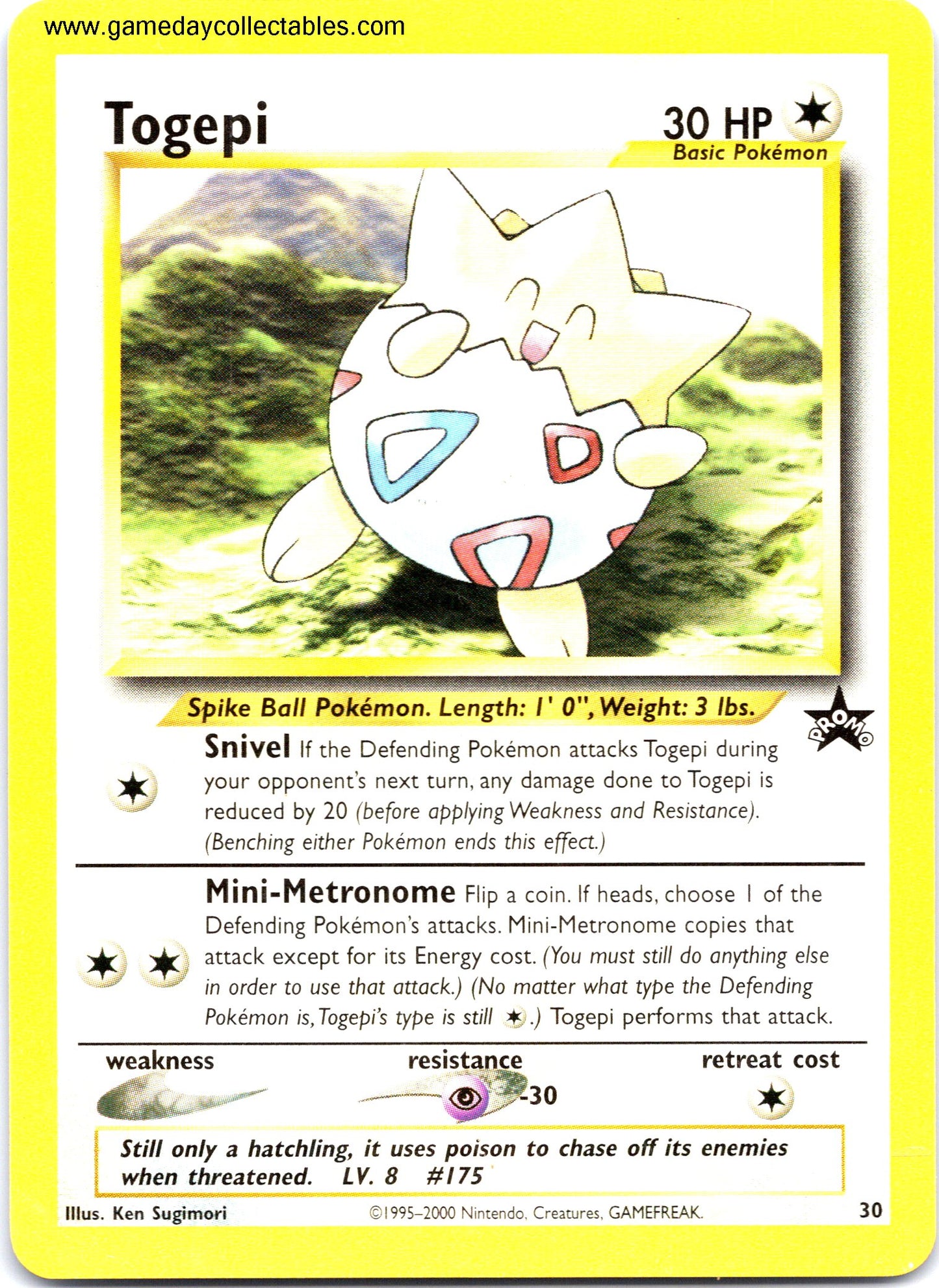 #030 Togepi - Black Star Promo (Ungraded Near Mint)
