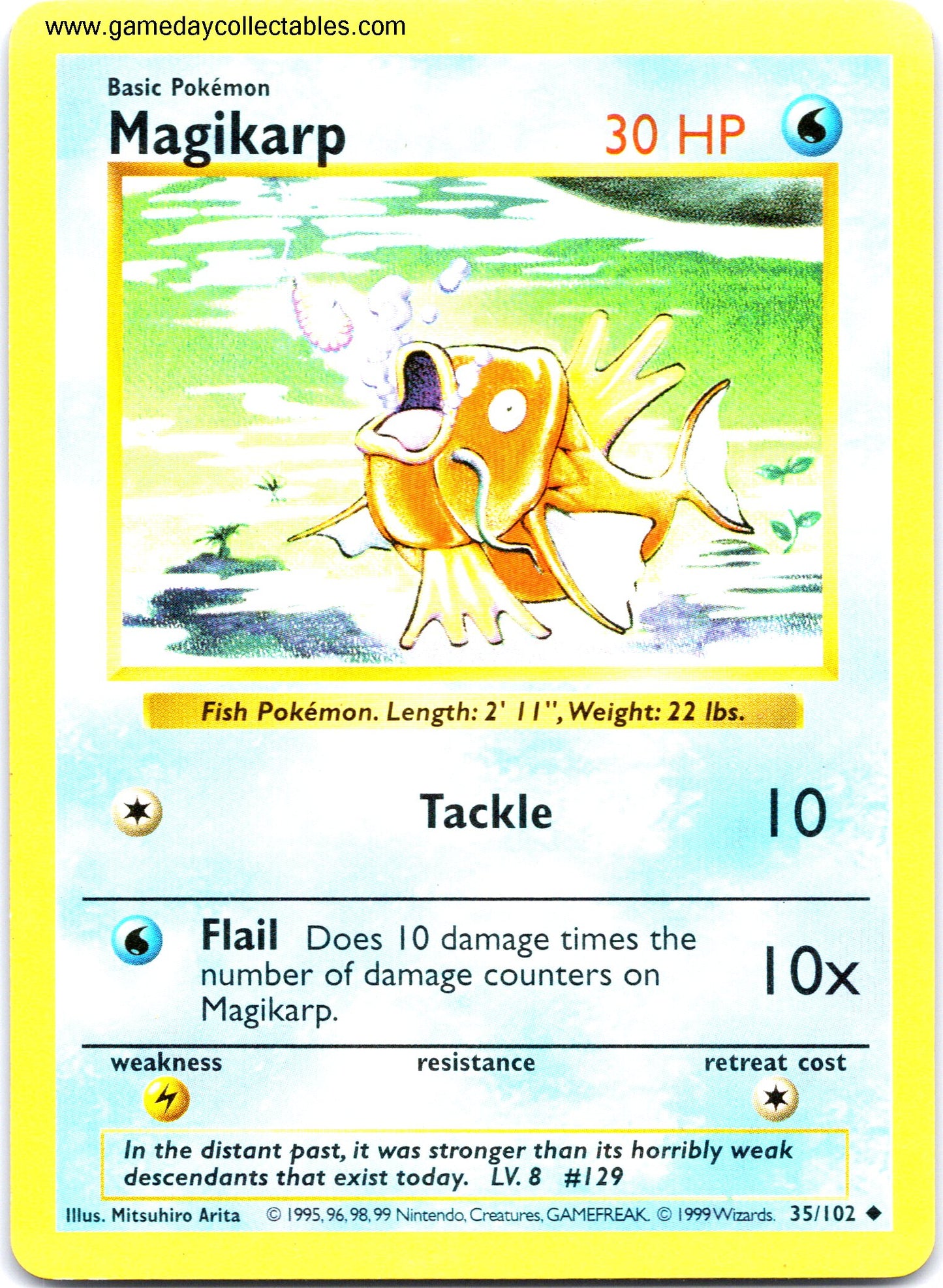 #035 Magikarp - Base Set - Uncommon (Ungraded Near Mint)