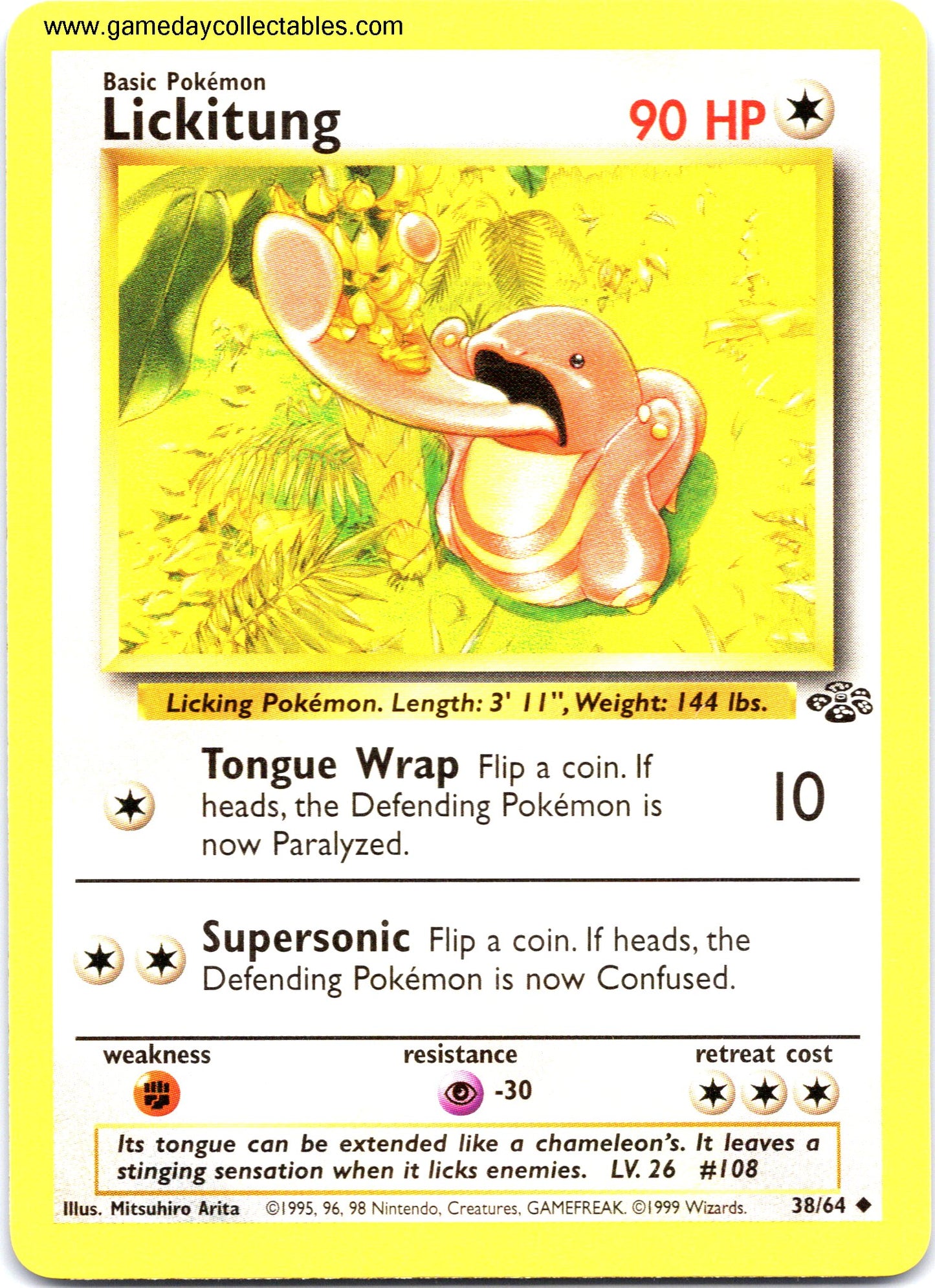 #38 Lickitung - Jungle - Uncommon (Ungraded Near Mint)