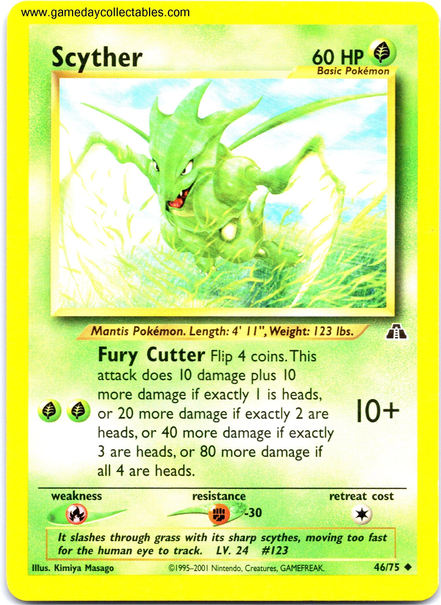 #046 Scyther - Neo Discovery - Uncommon (Ungraded Near Mint)