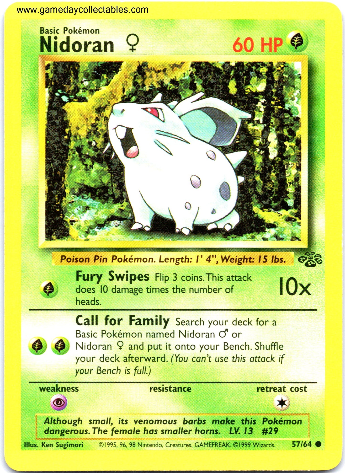 #57 Nidoran - Jungle - Common (Ungraded Near Mint)