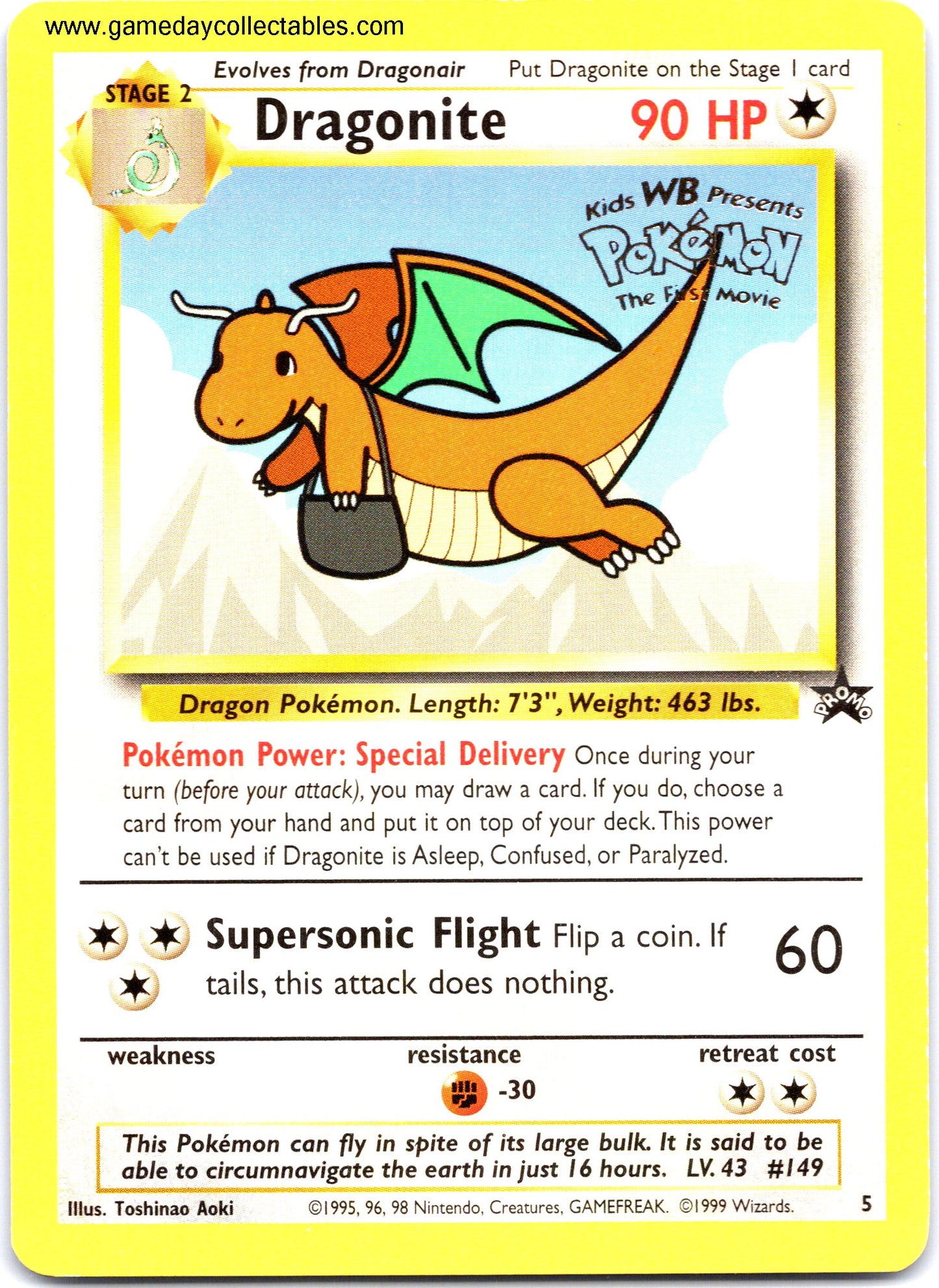 #005 Dragonite - Black Star Promo (Ungraded Near Mint)