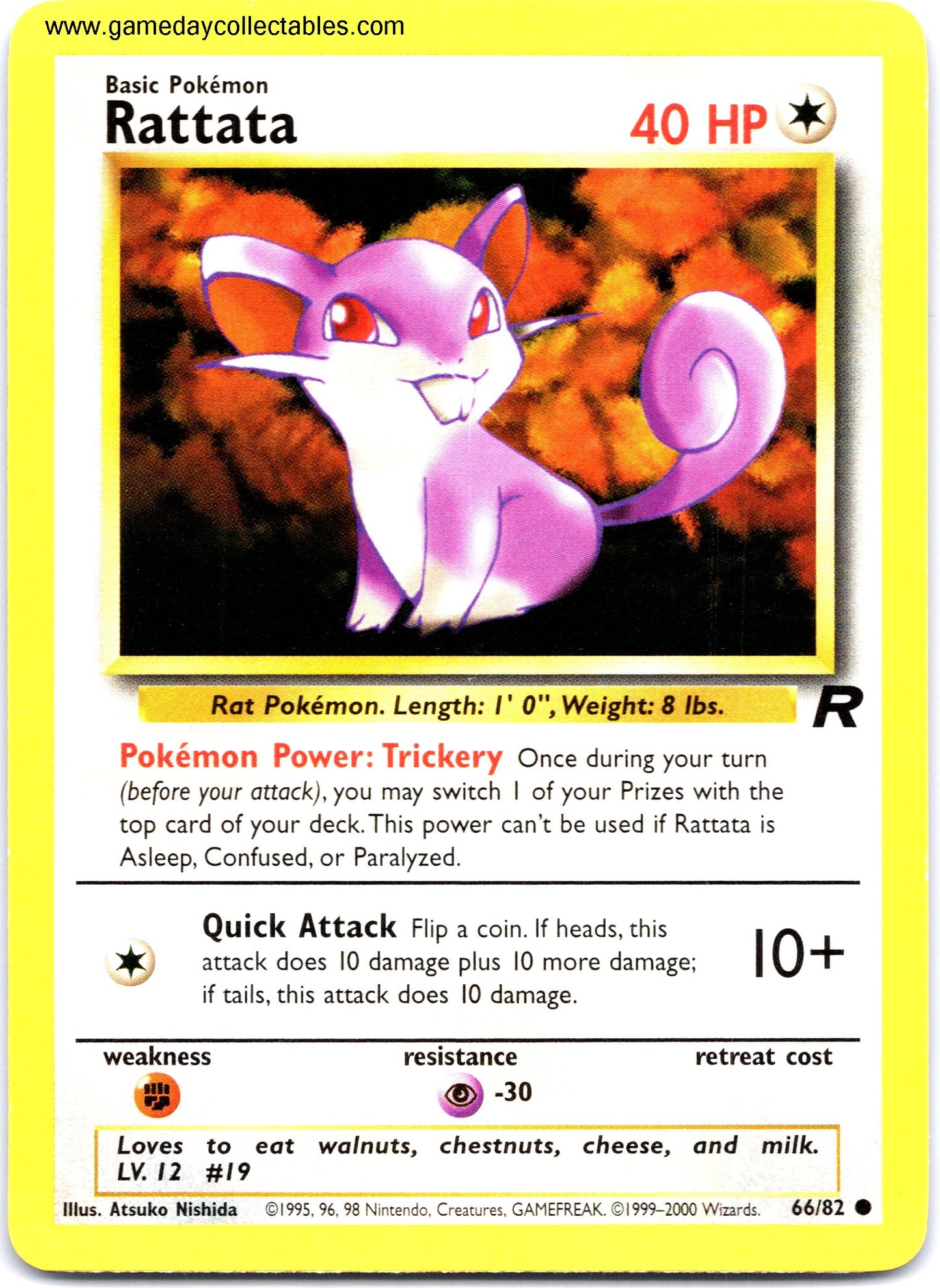 #66 Rattata - Team Rocket - Common (Ungraded Near Mint)