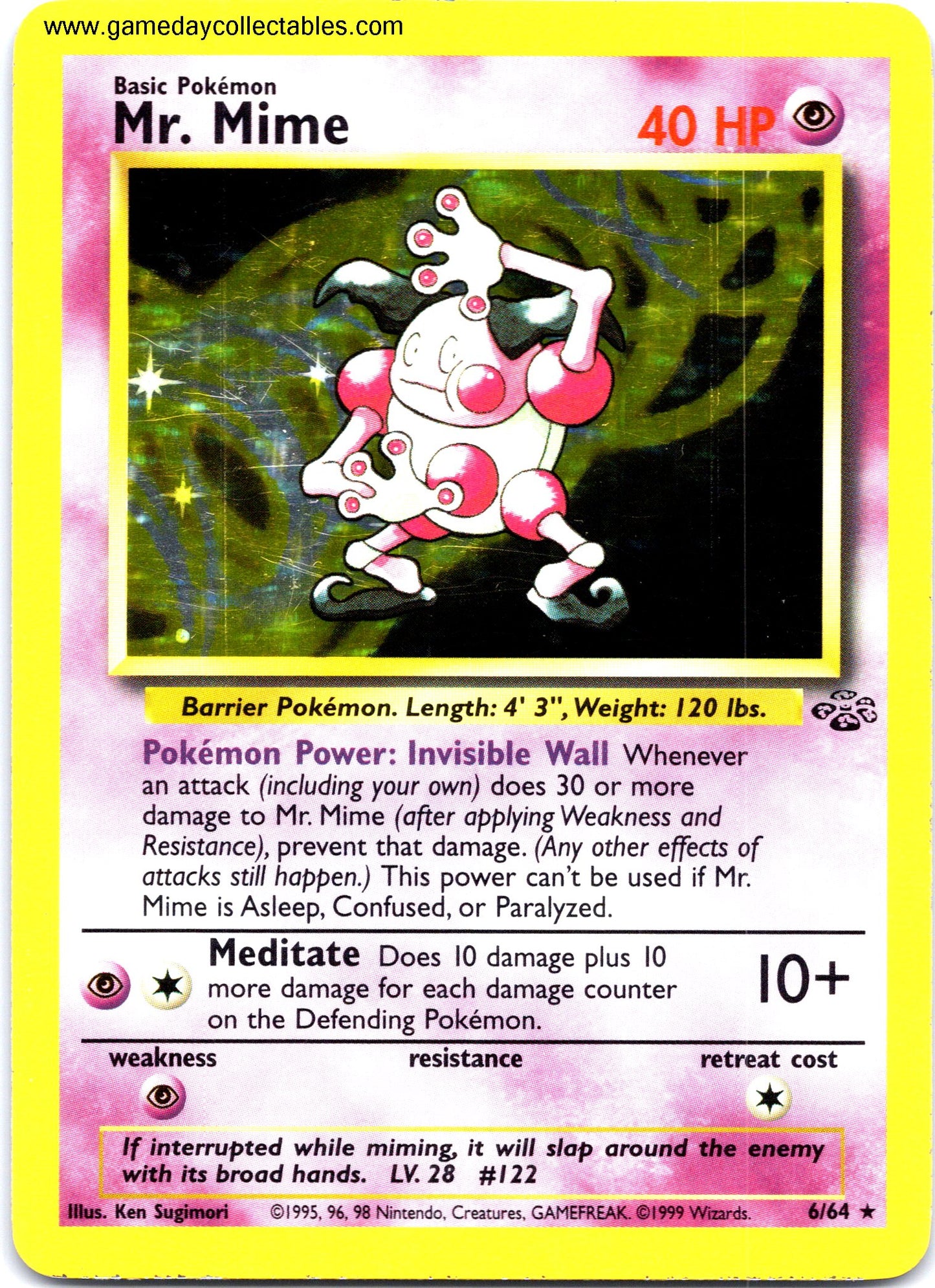 #06 Mr. Mime - Jungle - Holo Rare (Ungraded Near Mint)