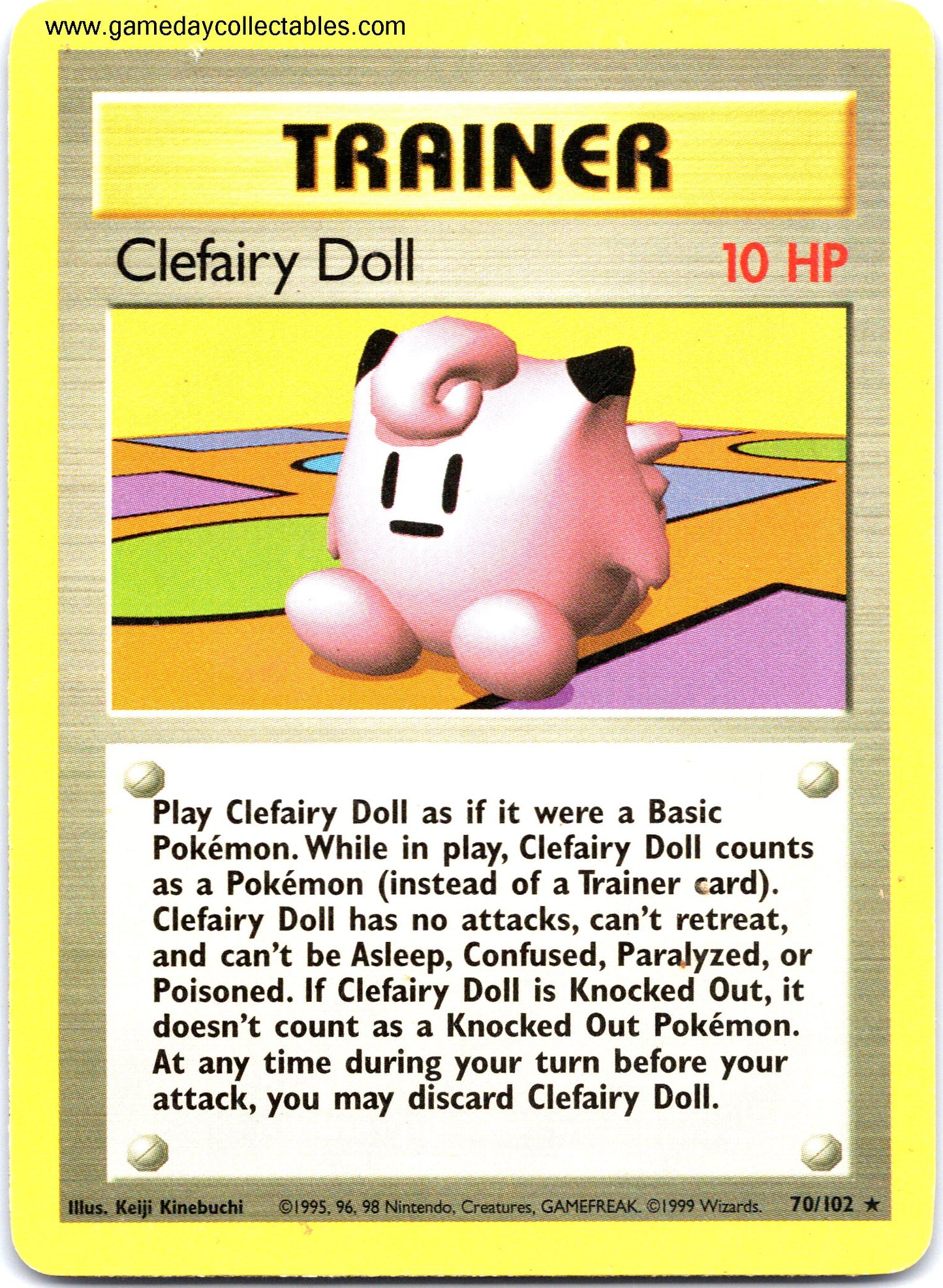 #070 Clefairy Doll - Base Set - Non Holo Rare (Ungraded Near Mint)