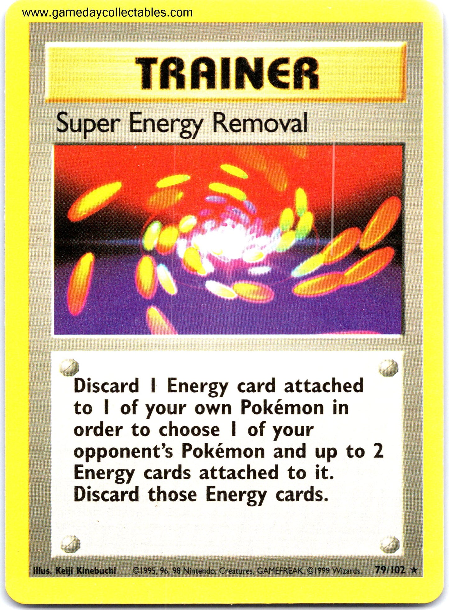 #079 Super Energy Removal - Base Set - Non Holo Rare (Ungraded Near Mint)
