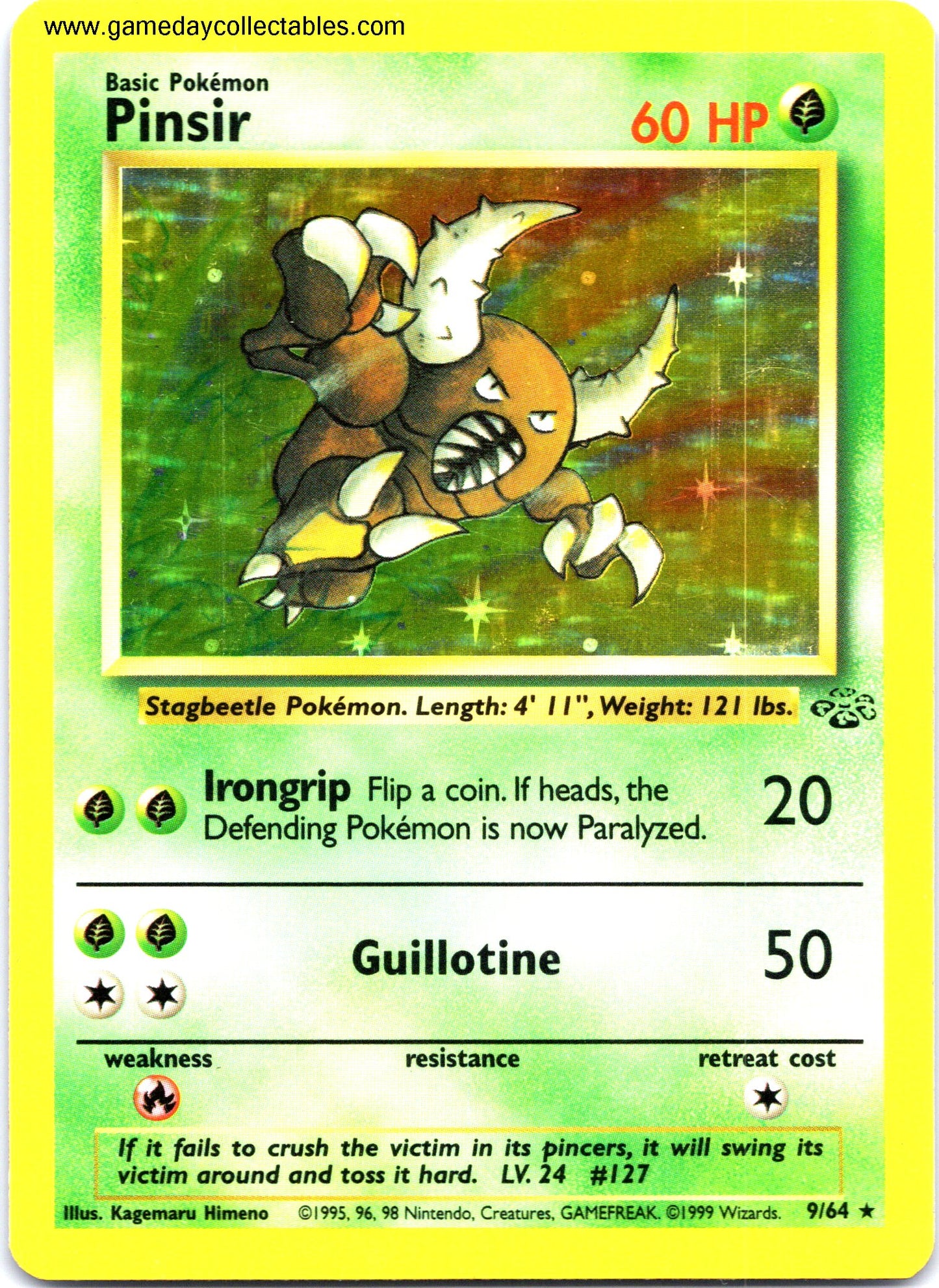 #09 Pinsir - Jungle - Holo Rare (Ungraded Near Mint)