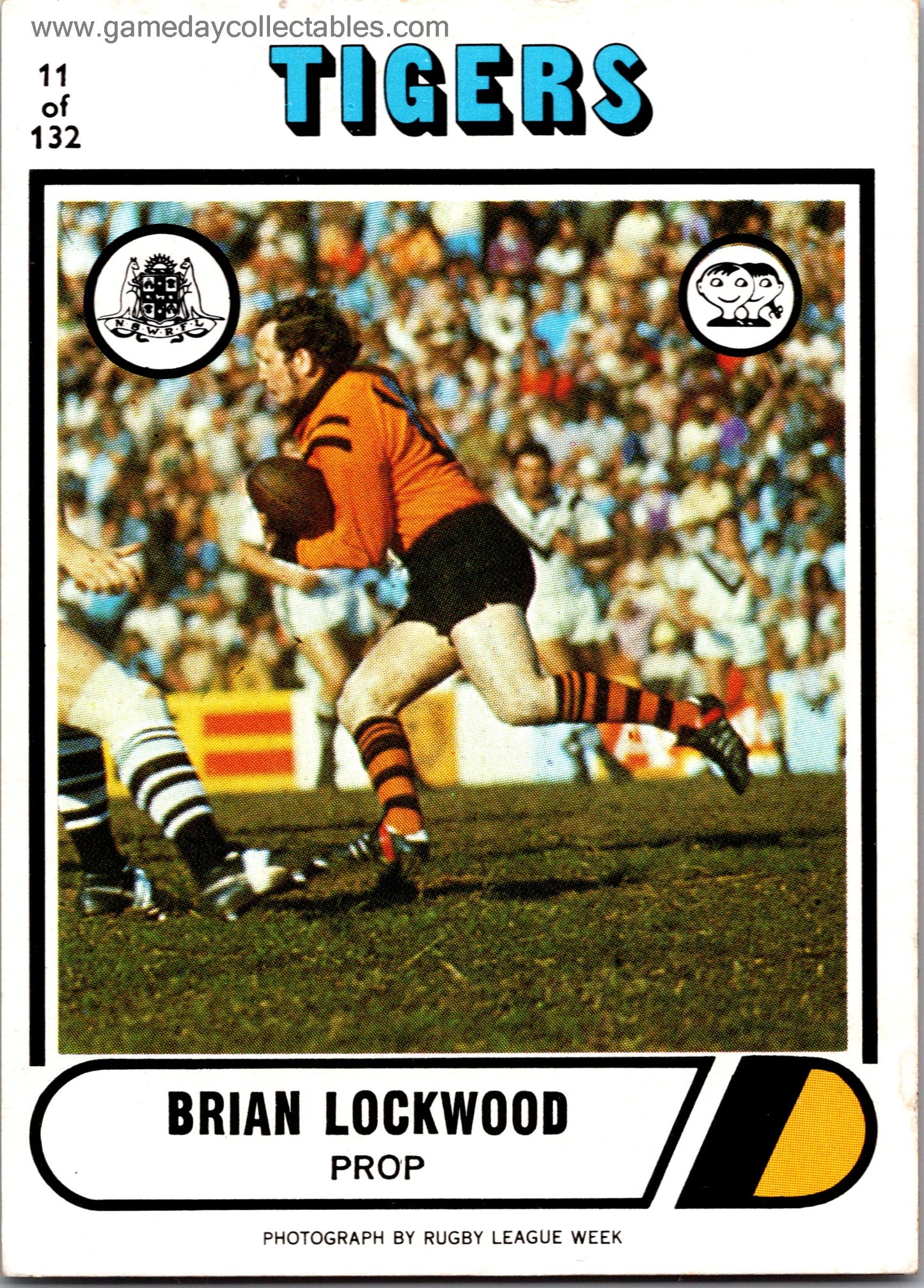 1976 SCANLENS - 011 Brian Lockwood - Balmain Tigers