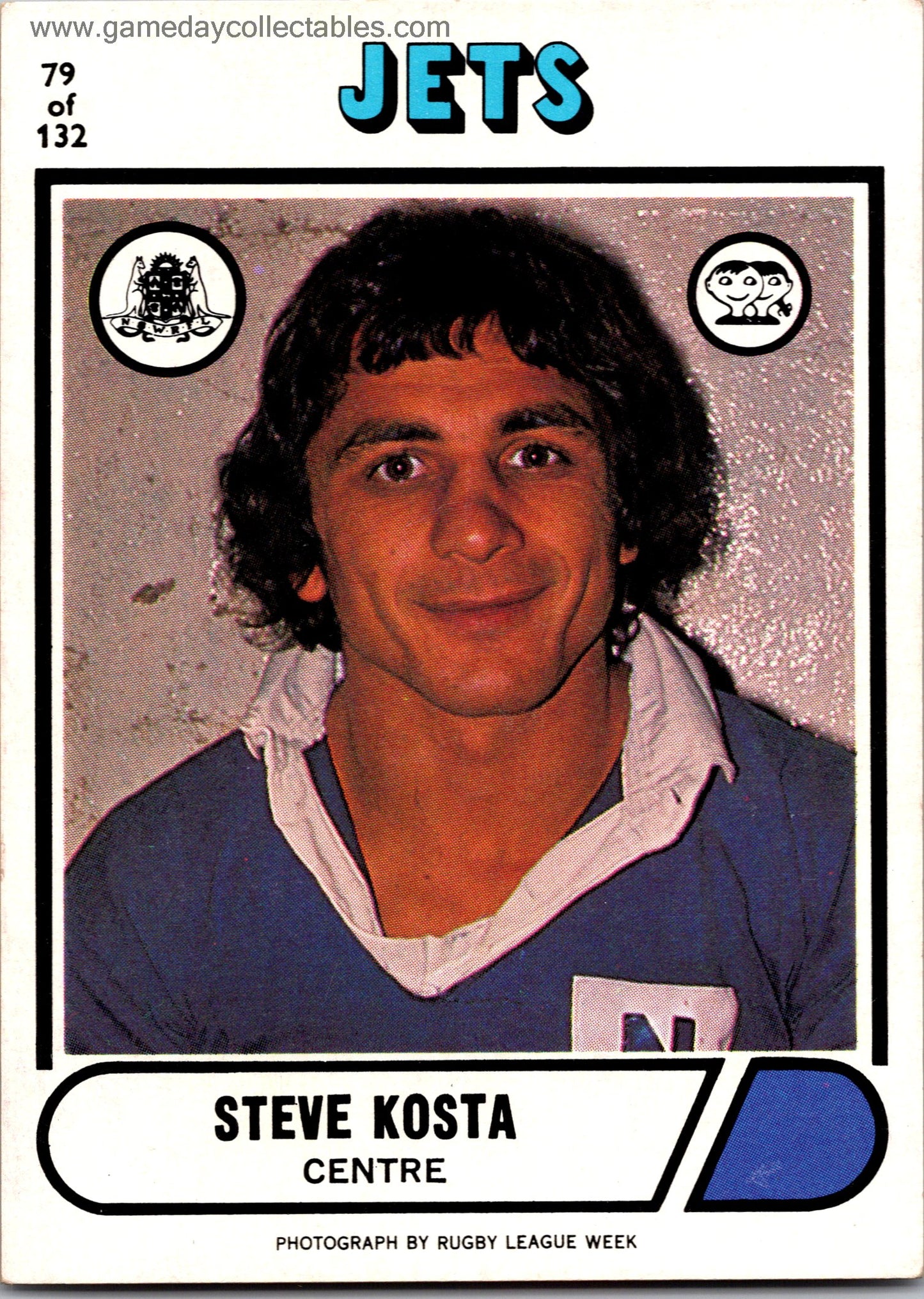1976 SCANLENS - 079 Steve Kosta - Newtown Jets
