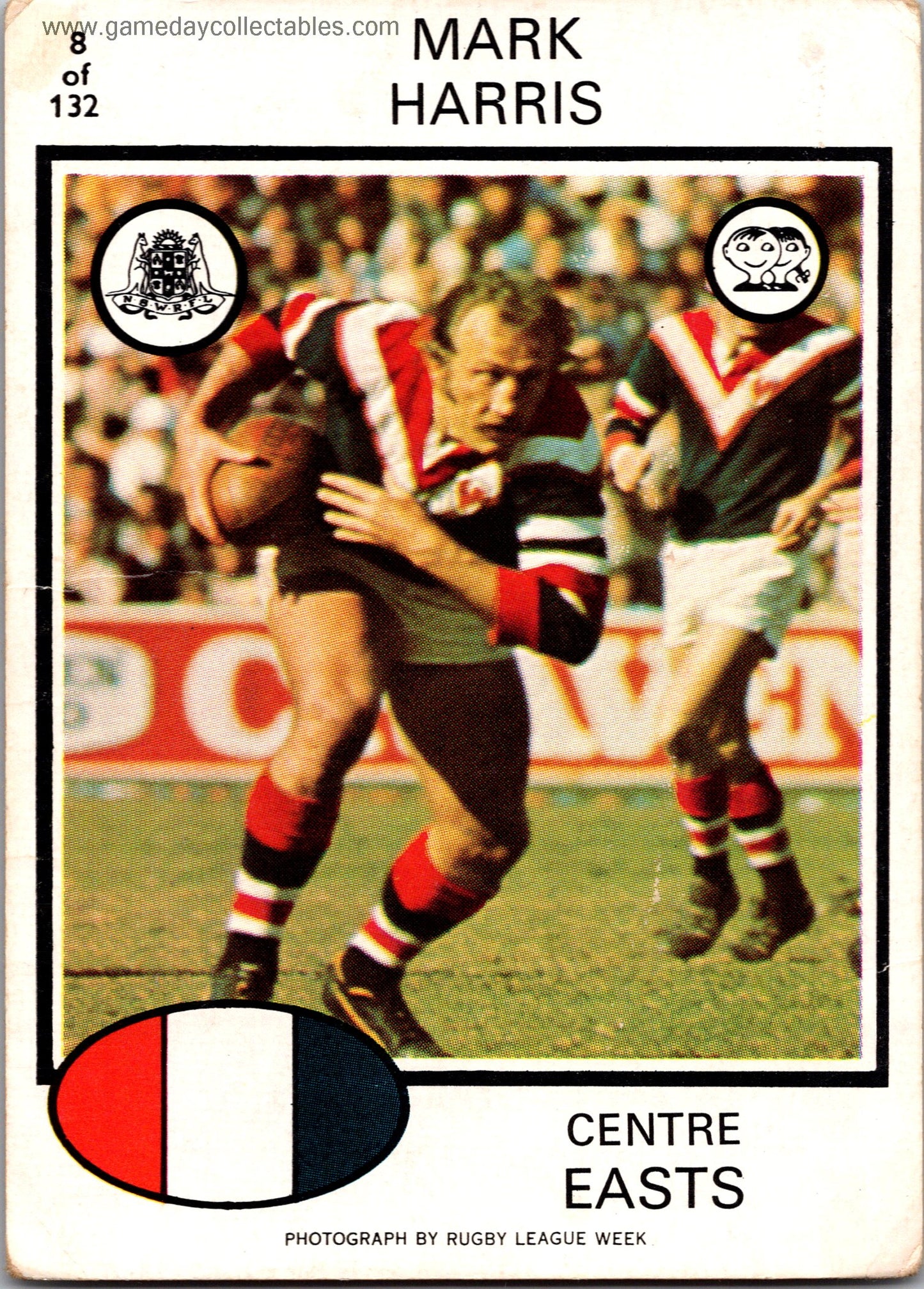 1975 SCANLENS - 008 Mark Harris - Eastern Suburbs Roosters
