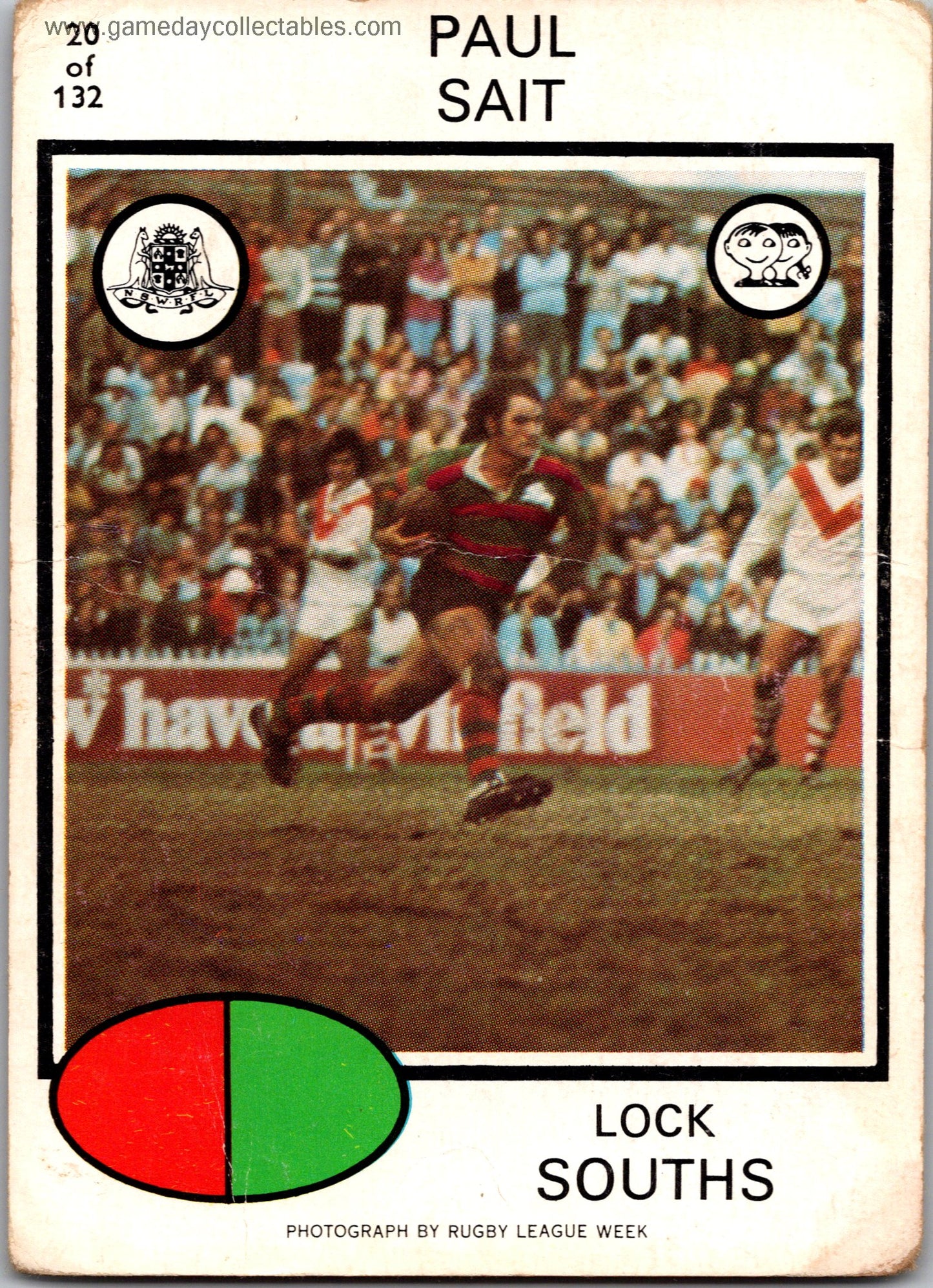 1975 SCANLENS - 020 Paul Sait - South Sydney Rabbitohs