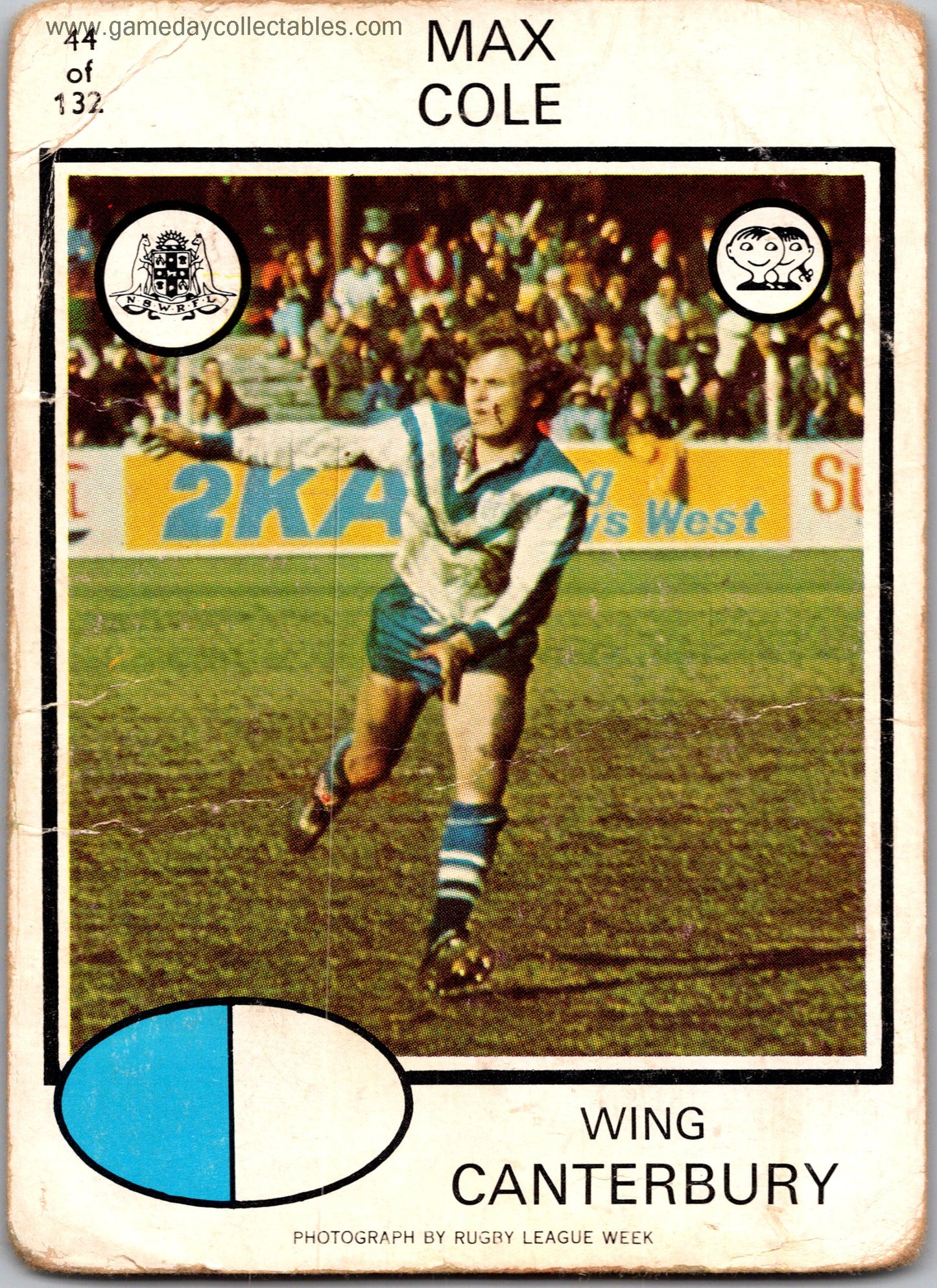 1975 SCANLENS - 044 Max Cole - Canterbury
