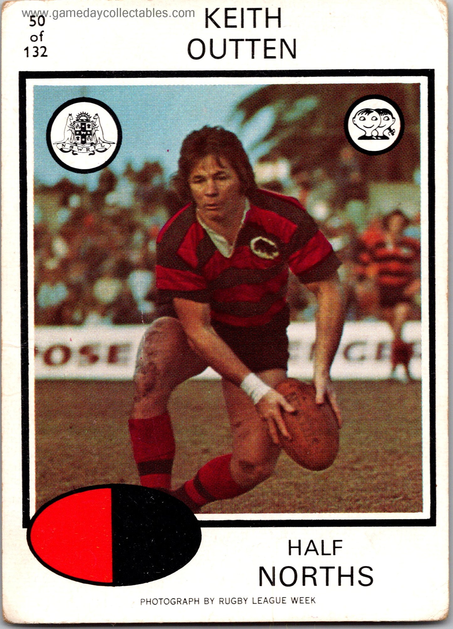 1975 SCANLENS - 050 Keith Outten - North Sydney Bears