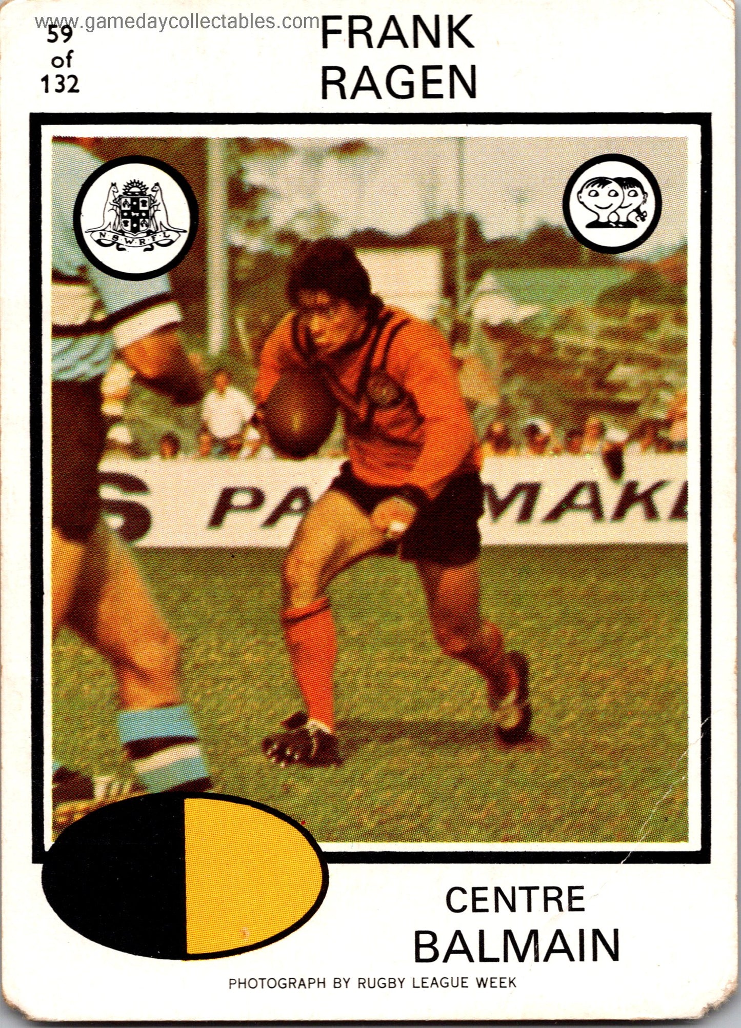 1975 SCANLENS - 059 Frank Ragen - Balmain Tigers