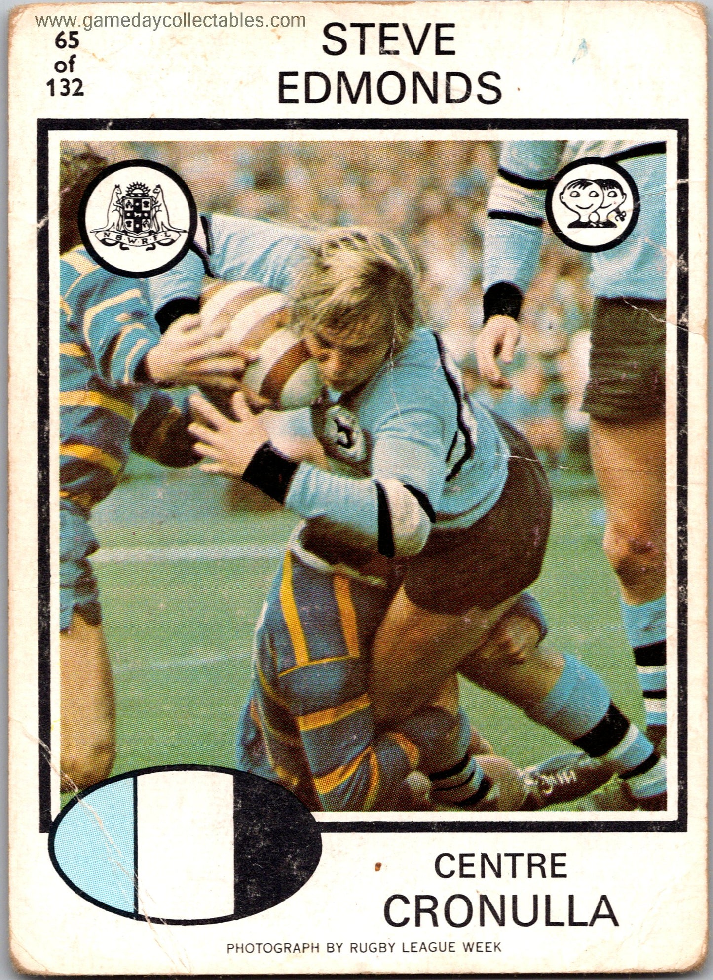 1975 SCANLENS - 062 Steve Edmonds - Cronulla Sharks