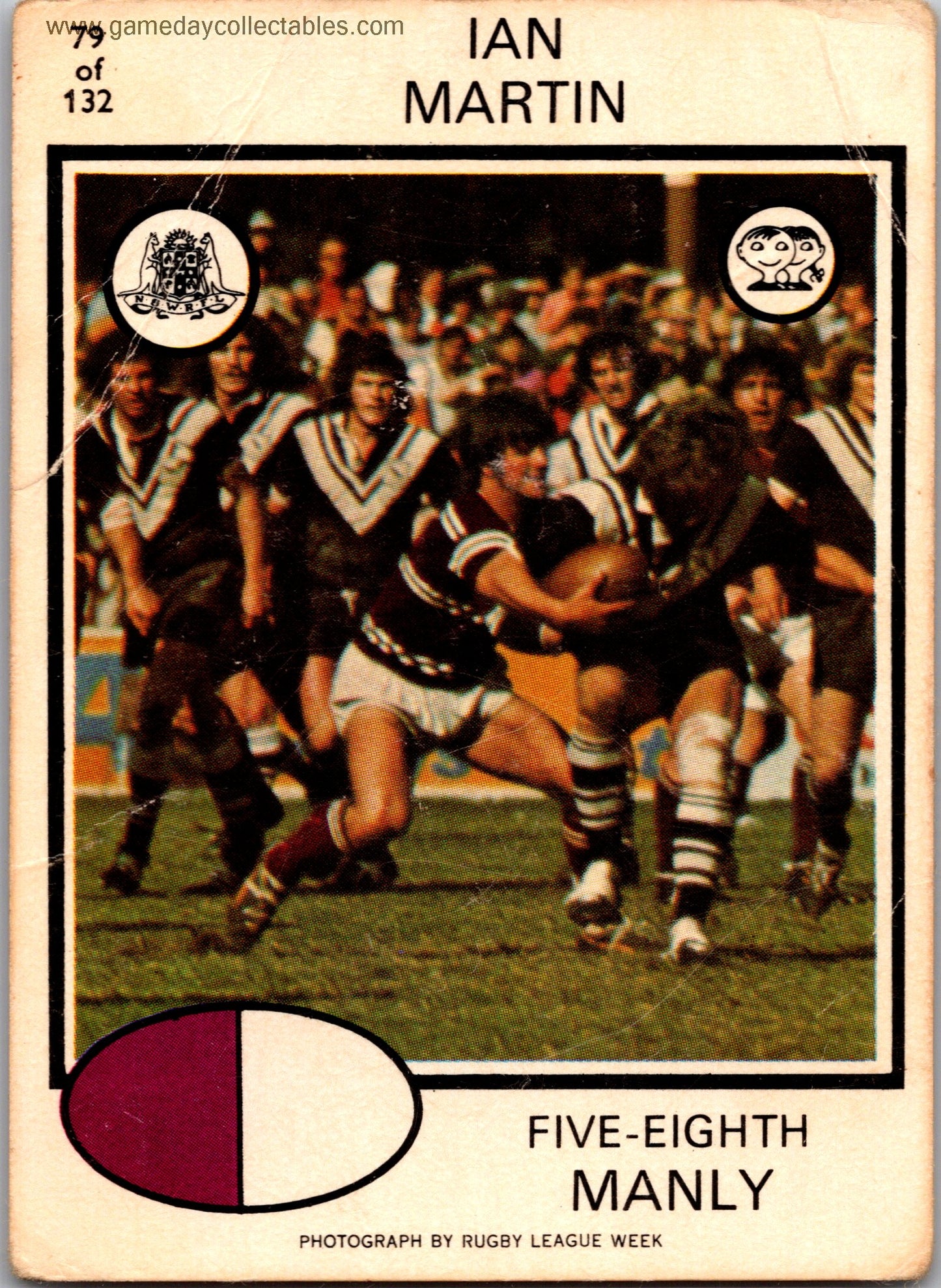 1975 SCANLENS - 079 Ian Martin - Manly Warringah Sea Eagles
