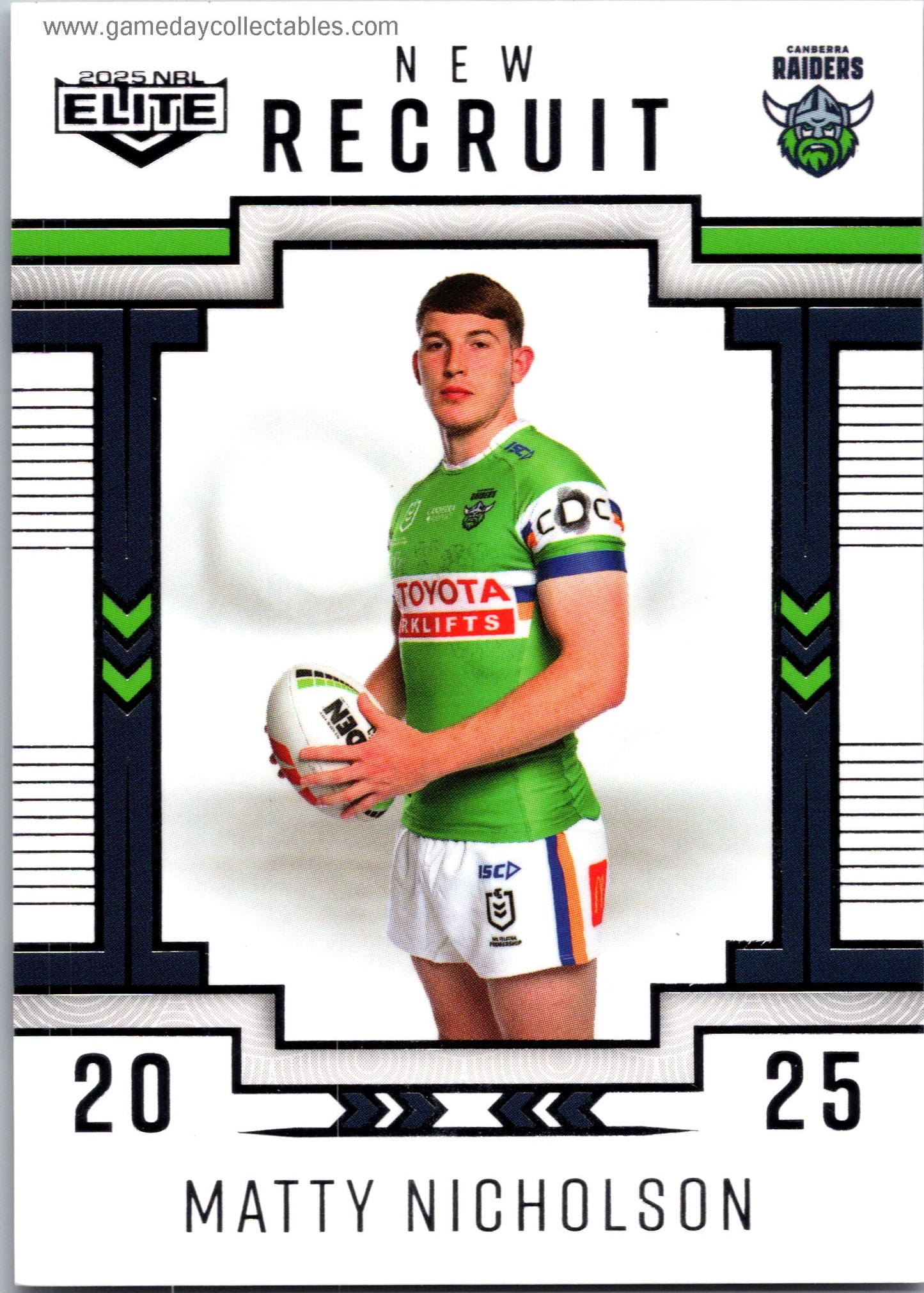 2025 NRL Elite New Recruit – NR03 Matty Nicholson - Canberra Raiders