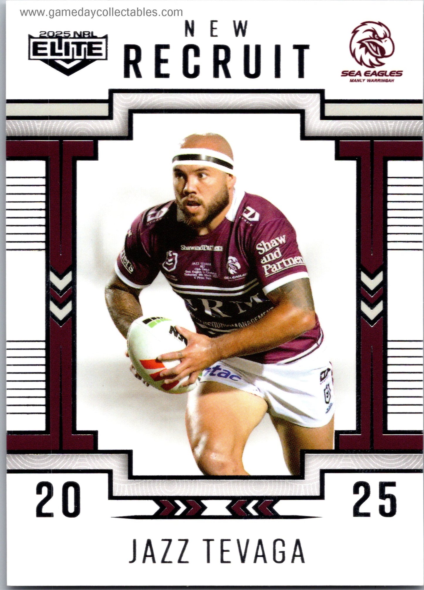 2025 NRL Elite New Recruit – NR14 Jazz Tevaga - Manly Warringah Sea Eagles