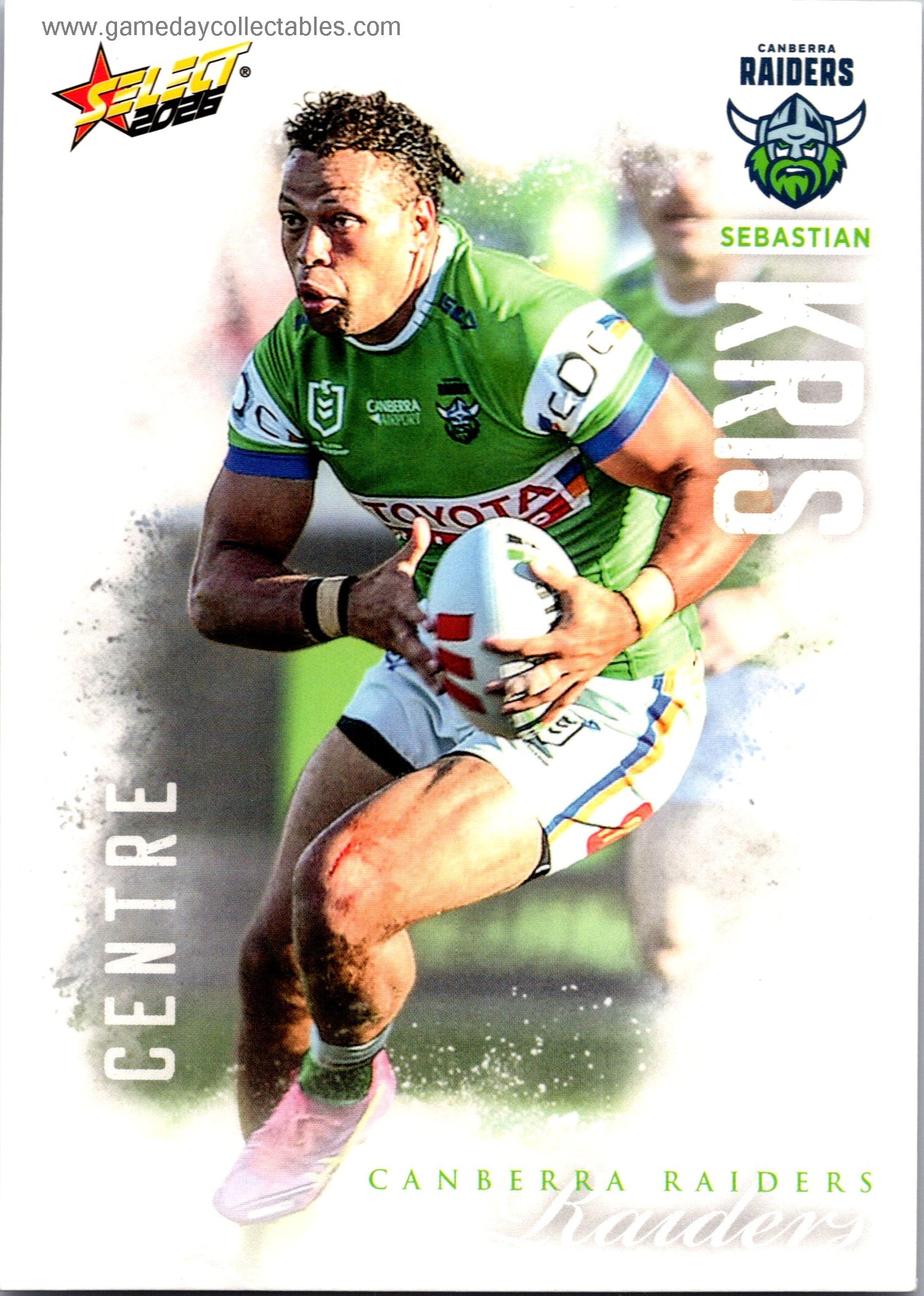 2026 NRL League Heroes Common - 016 Sebastian Kris - Canberra Raiders