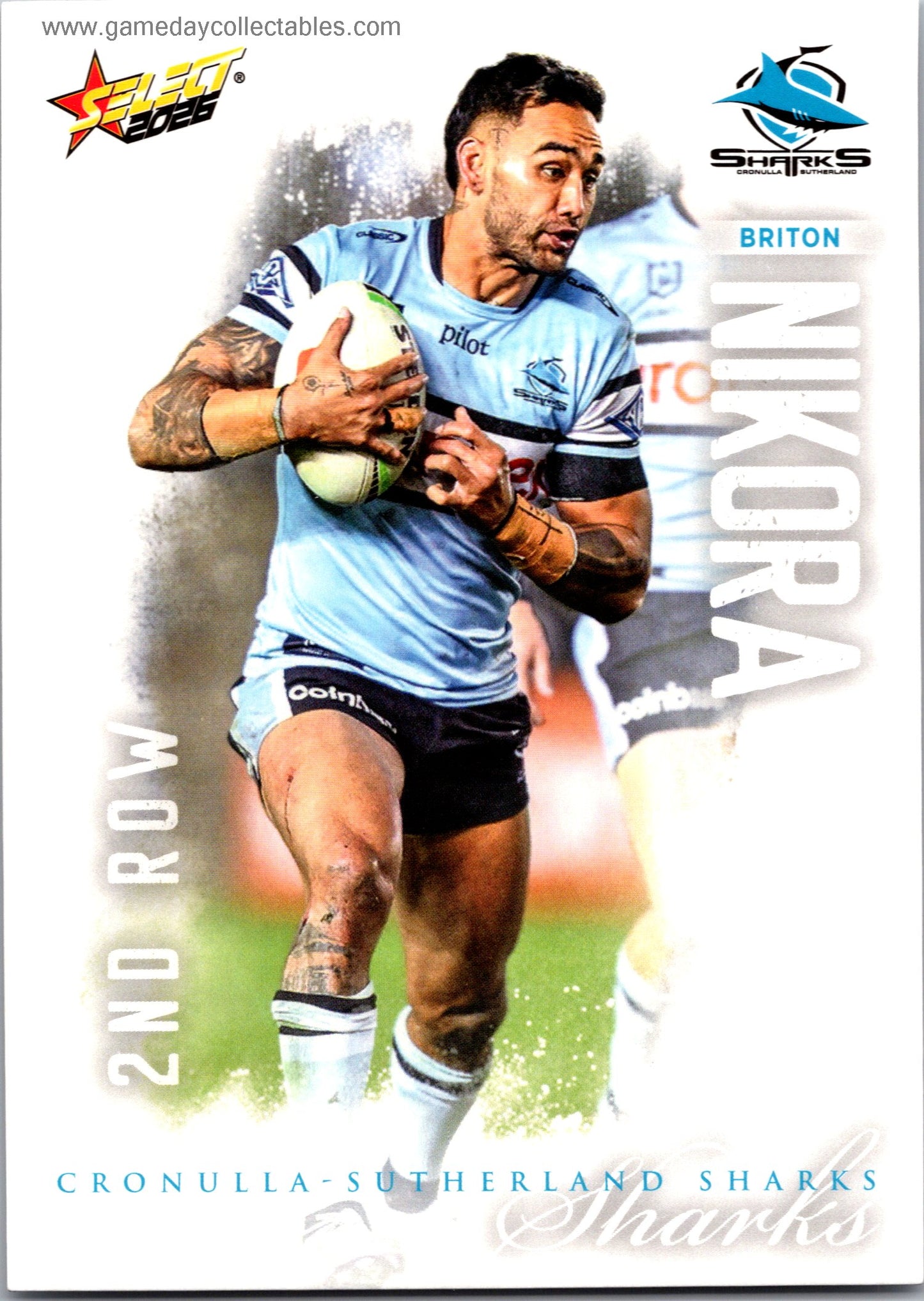 2026 NRL League Heroes Common - 049 Briton Nikora - Cronulla Sharks