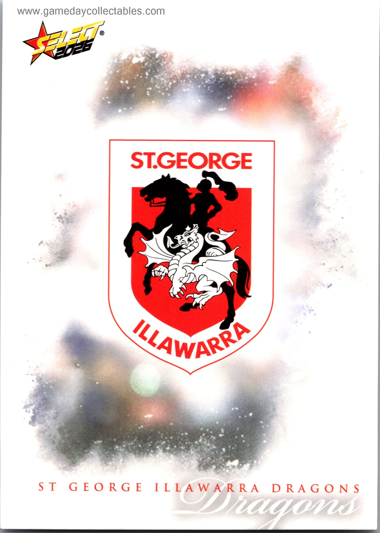 2026 NRL League Heroes Common - 170 Team Logo/Checklist - St George Illawarra Dragons