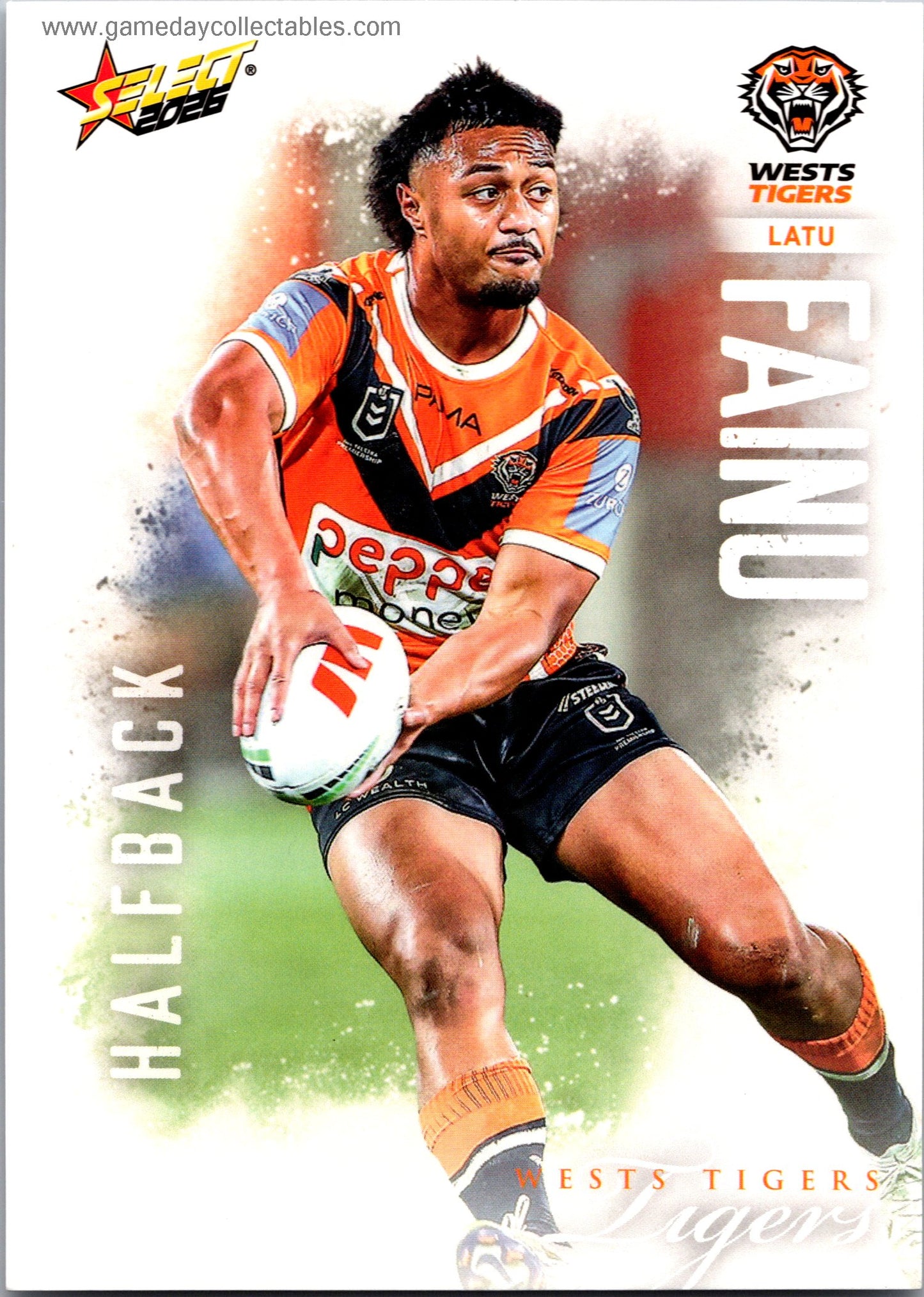 2026 NRL League Heroes Common - 212 Latu Fainu - Wests Tigers