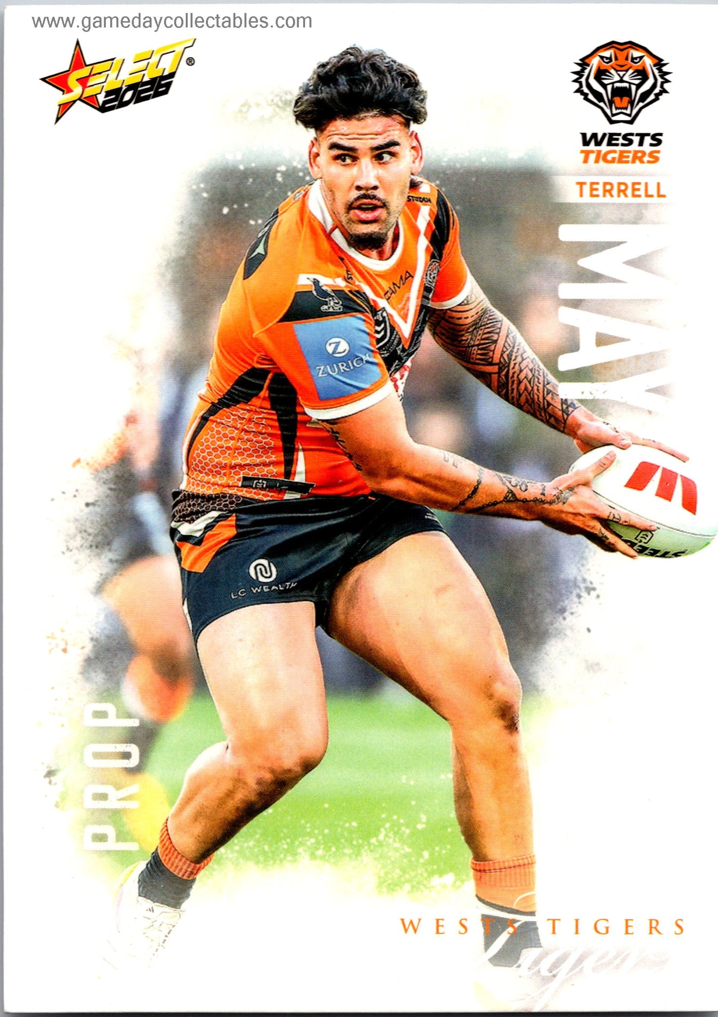 2026 NRL League Heroes Common - 217 Terrell May- Wests Tigers