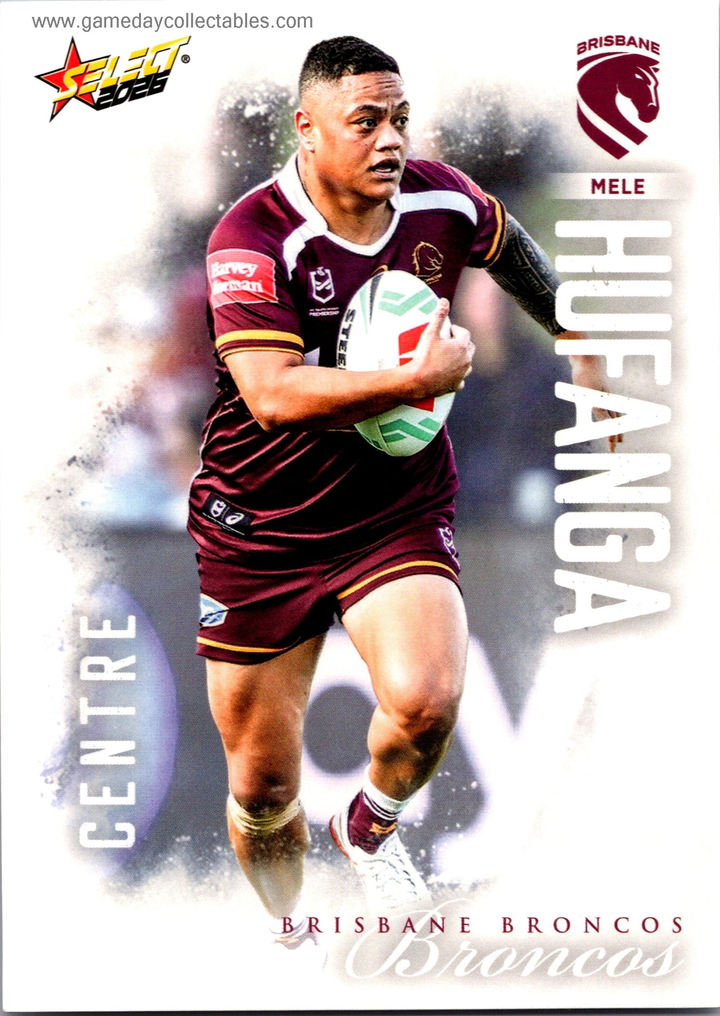2026 NRL League Heroes Common - 223 Mele Hufanga - Brisbane Broncos