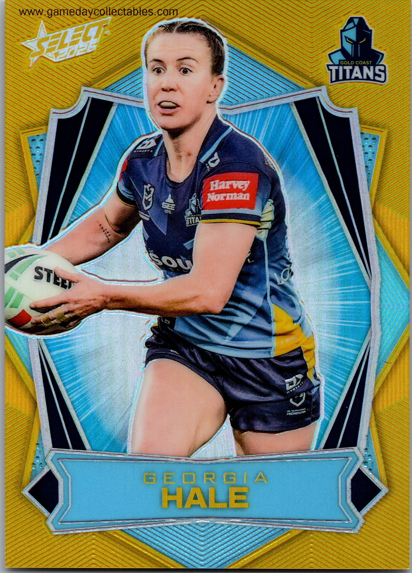 2026 NRL League Heroes Luminous Gold Back - L214 Georgia Hale - Gold Coast Titans
