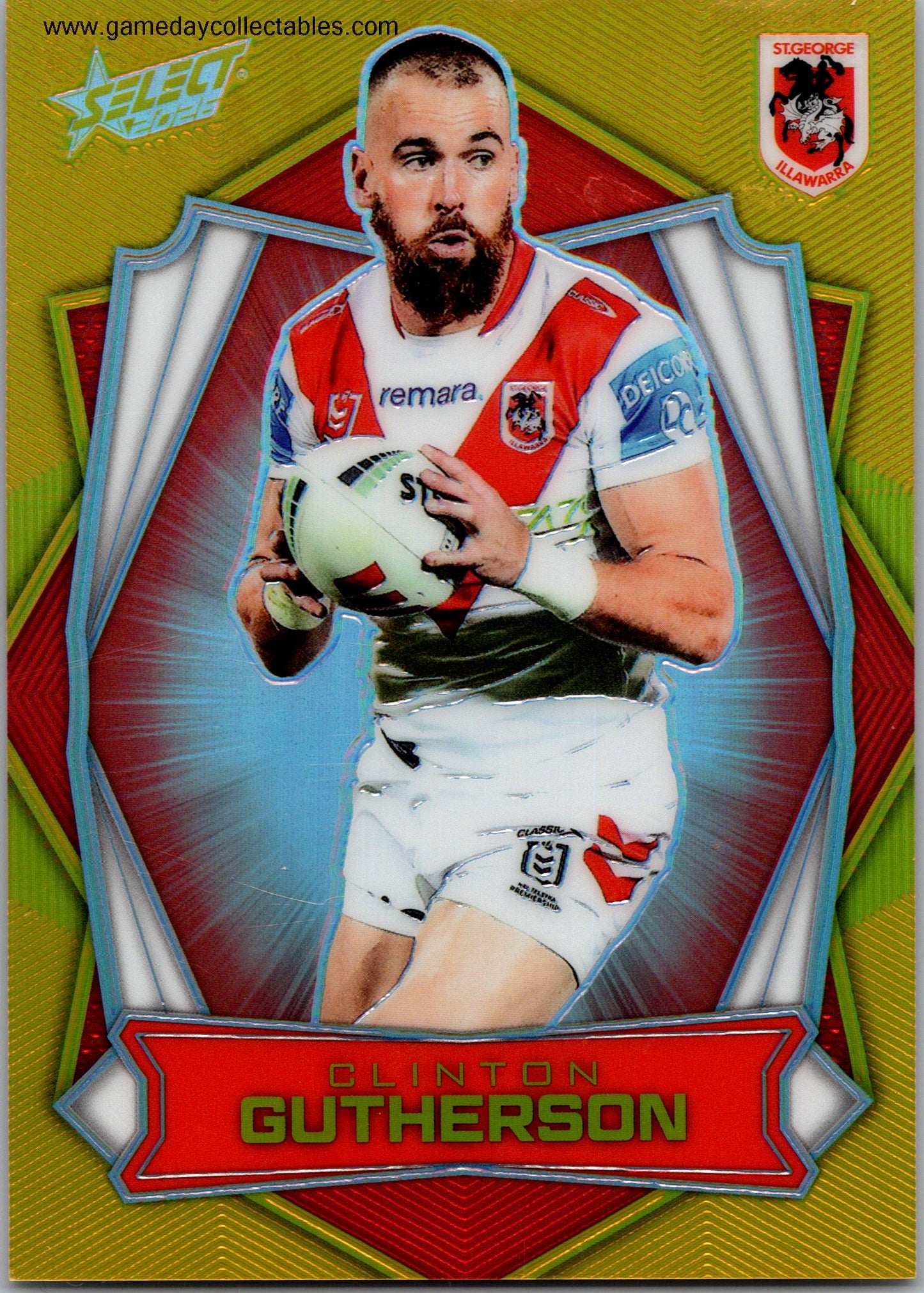 2026 NRL League Heroes Luminous - L160 Clinton Gutherson - St George Illawarra Dragons