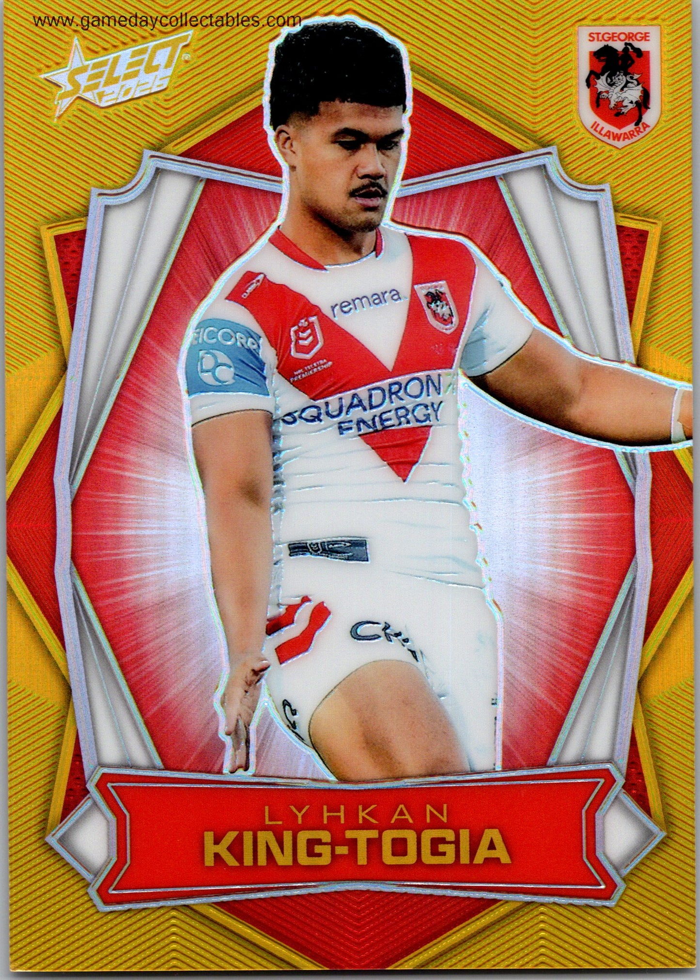 2026 NRL League Heroes Luminous - L164 Lyhkan King-Togia - St George Illawarra Dragons