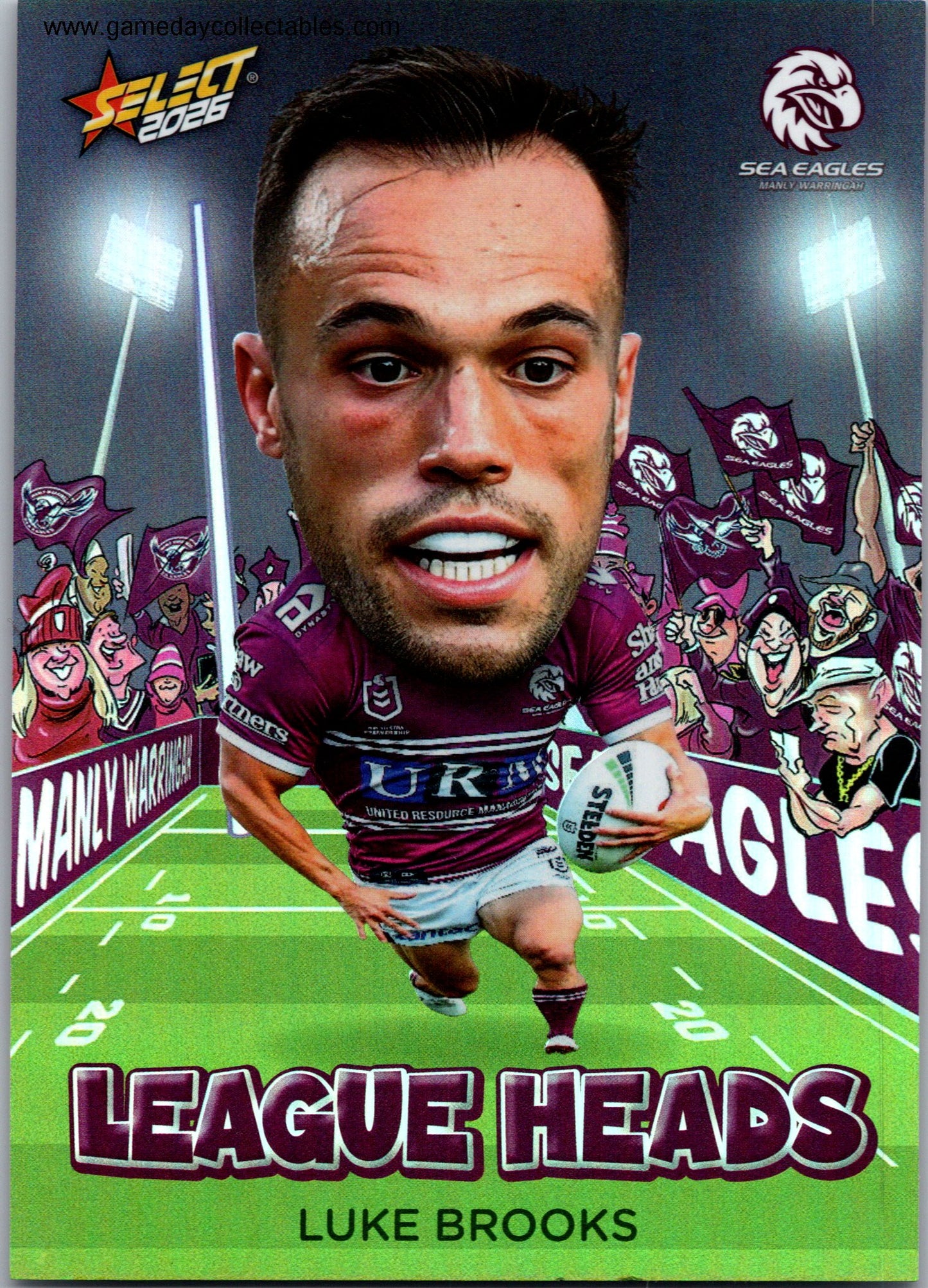 2026 NRL League Heroes League Heads - LH49 Luke Brooks - Manly Warringah Sea Eagles