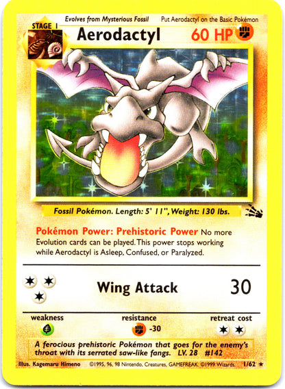 Fossil Holo Rare Complete Set (Ungraded Near Mint) (#1-#15)