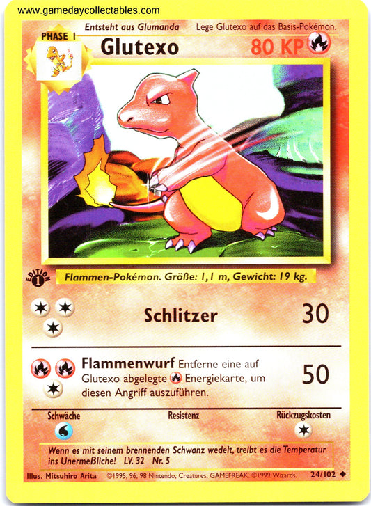#024/102 Glutexo (Charmeleon) - Base Set (German) - 1st Ed Uncommon (Ungraded Near Mint)