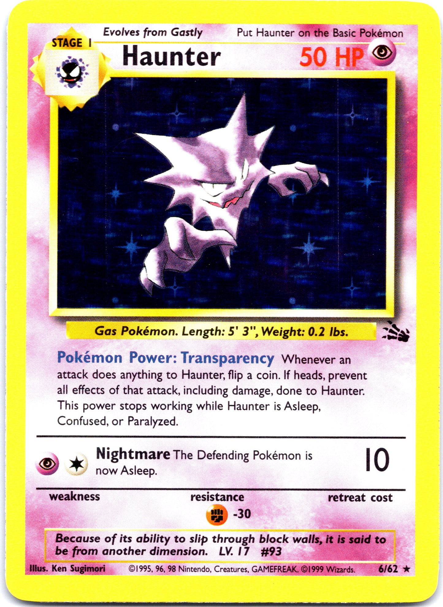 Fossil Holo Rare Complete Set (Ungraded Near Mint) (#1-#15)