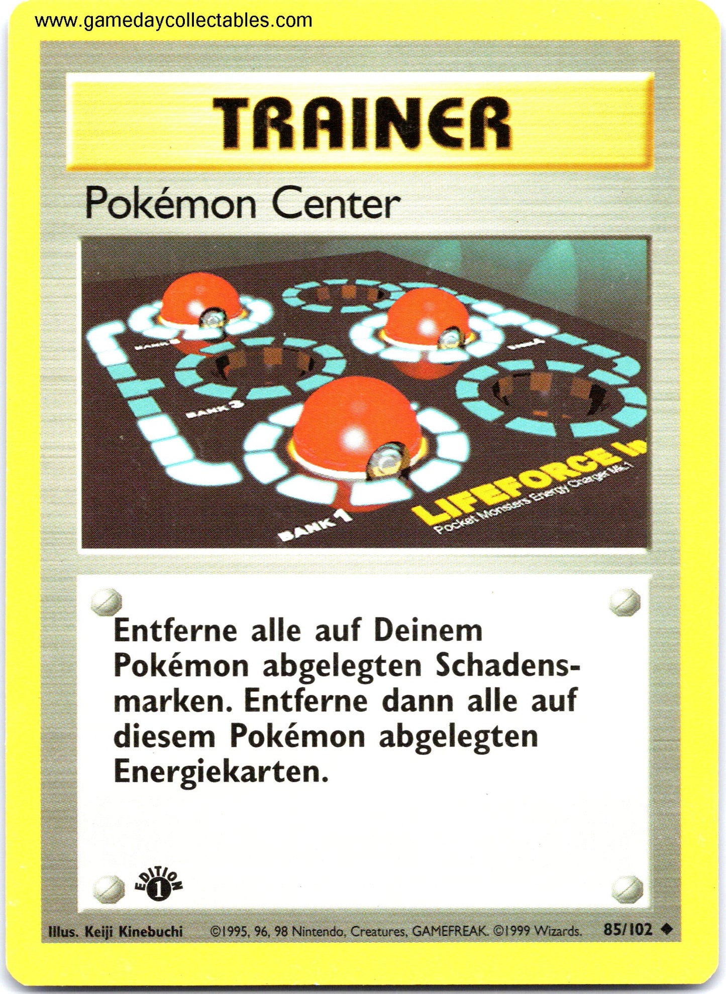 #085/102 Pokemon Center - Base Set (German) - 1st Ed Uncommon (Ungraded Near Mint)