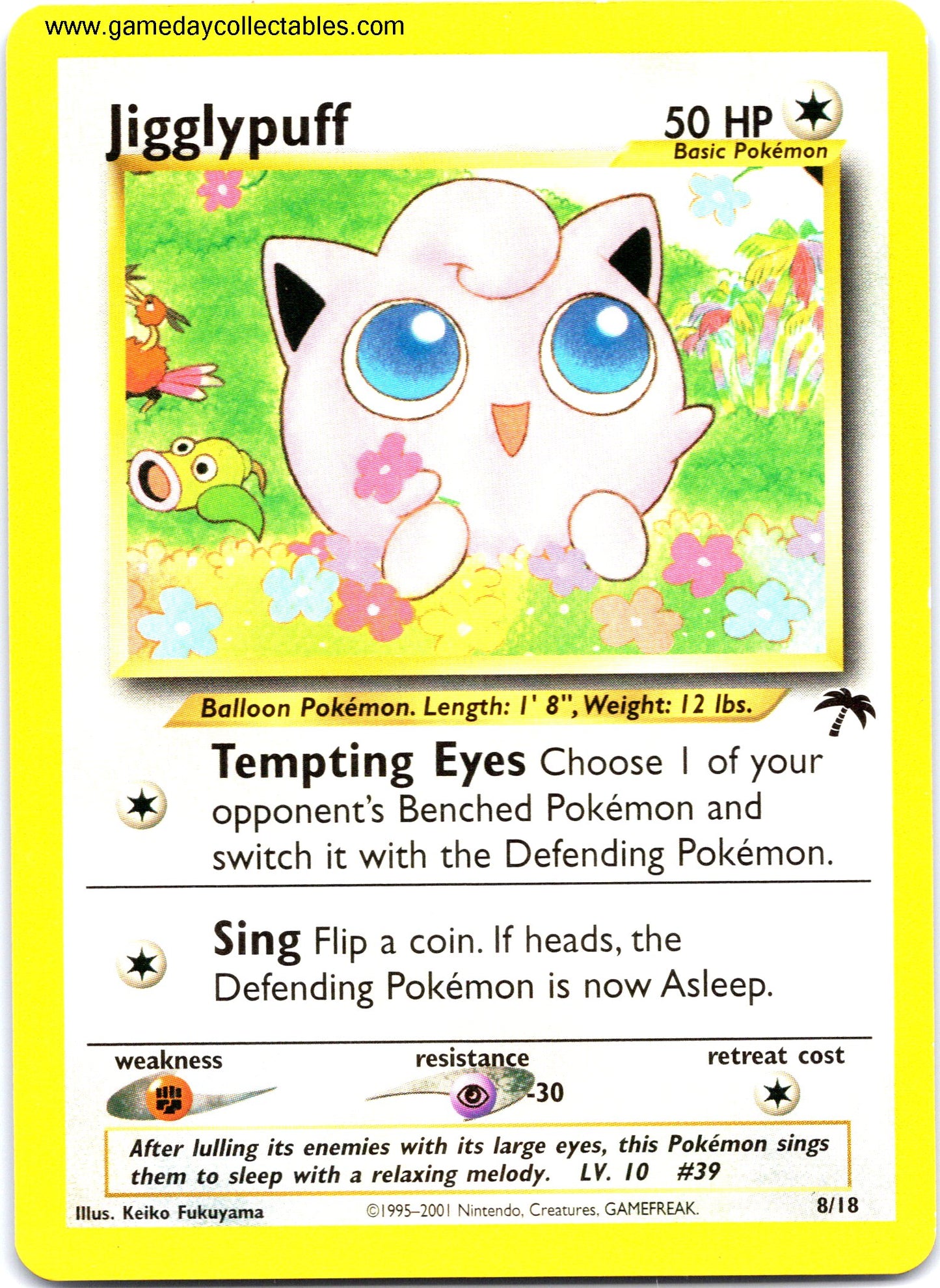 #08 Jigglypuff - Southern Islands (Ungraded Near Mint)