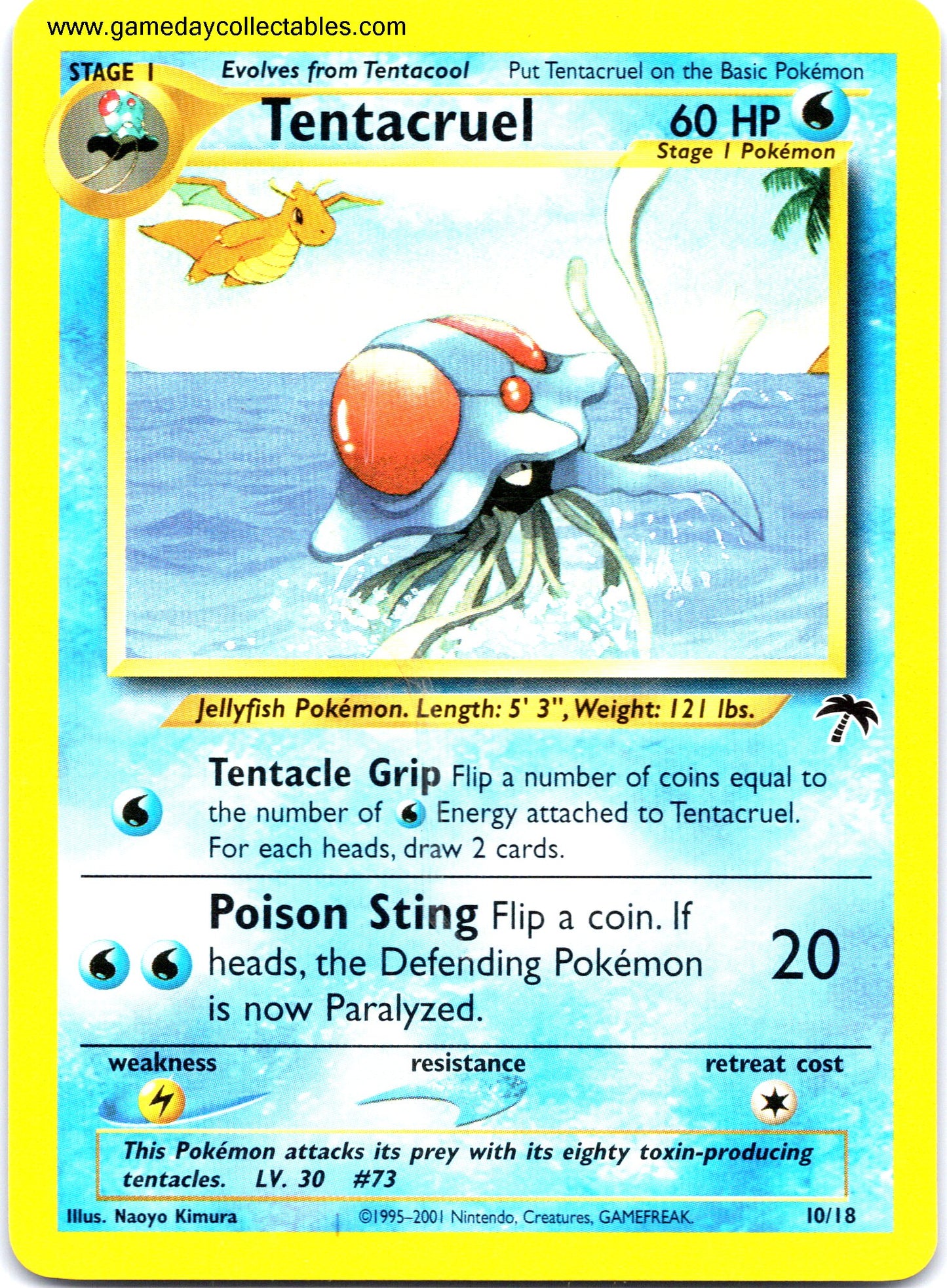 #10 Tentacruel - Southern Islands (Ungraded Near Mint)