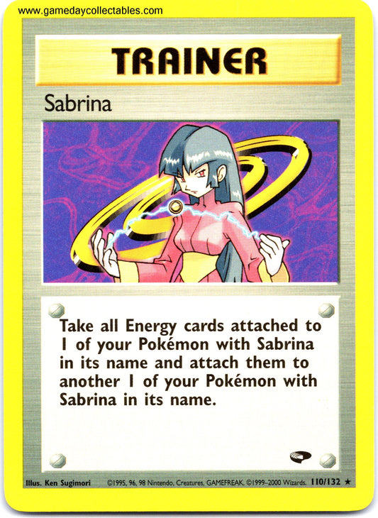 #110 Sabrina - Gym Challenge - Non Holo Rare (Ungraded Near Mint)