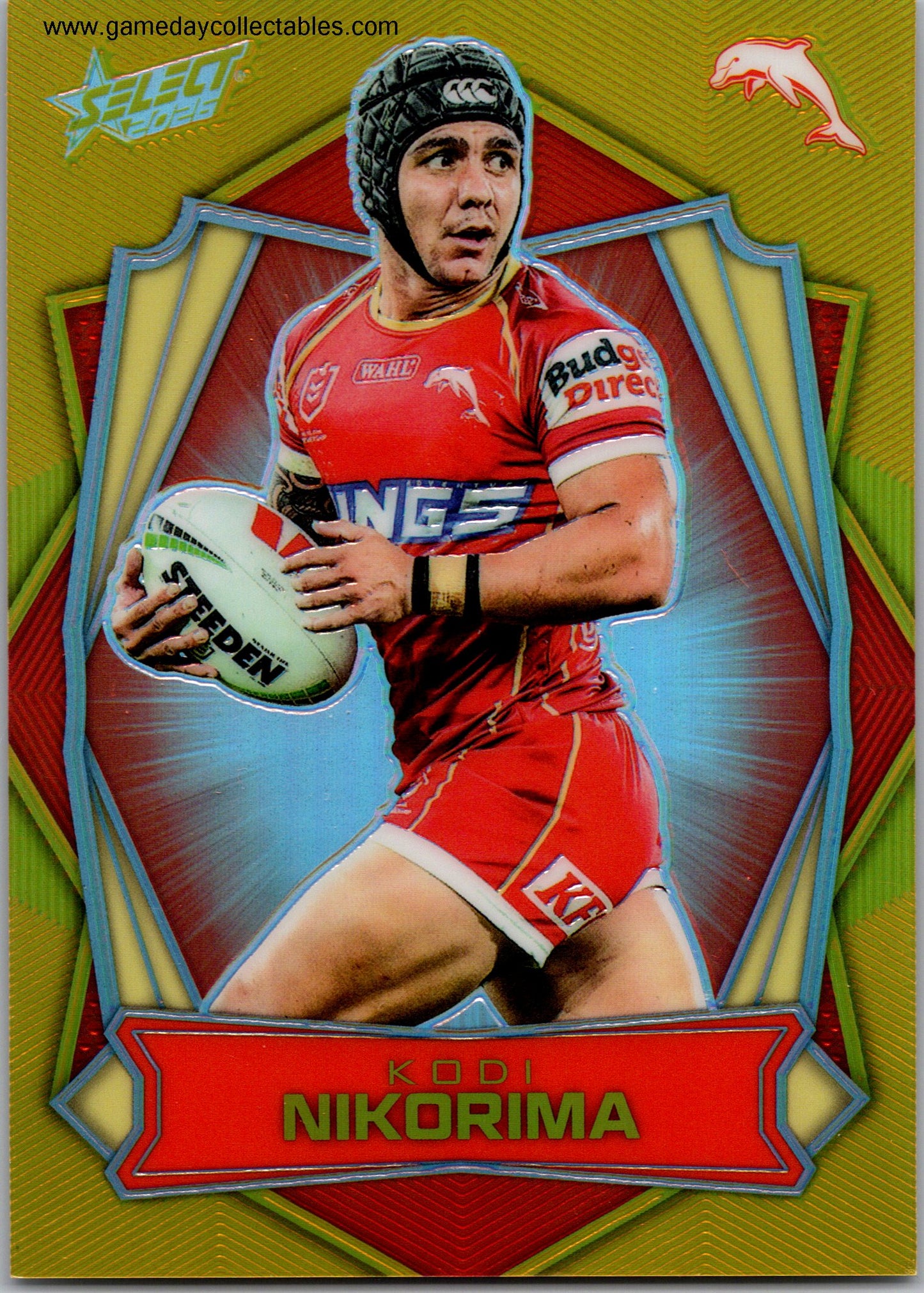 2026 NRL League Heroes Luminous Gold Back - L057 Kodi Nikorima - Dolphins