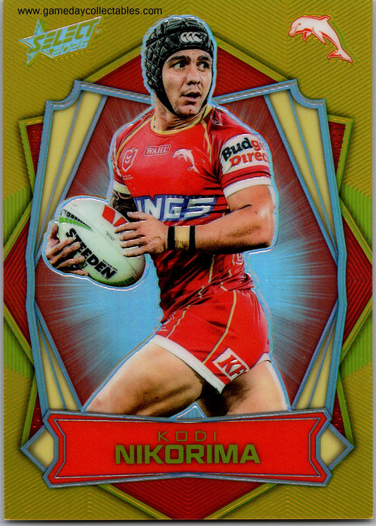 2026 NRL League Heroes Luminous Gold Back - L057 Kodi Nikorima - Dolphins