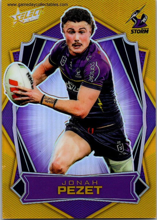 2026 NRL League Heroes Luminous Gold Back - L094 Jonah Pezet - Melbourne Storm