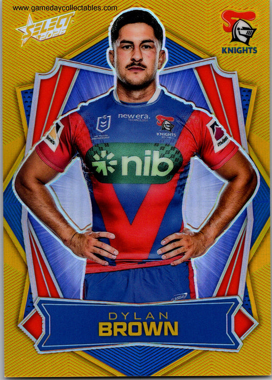 2026 NRL League Heroes Luminous Gold Back - L098 Nathan Brown - Newcastle Knights