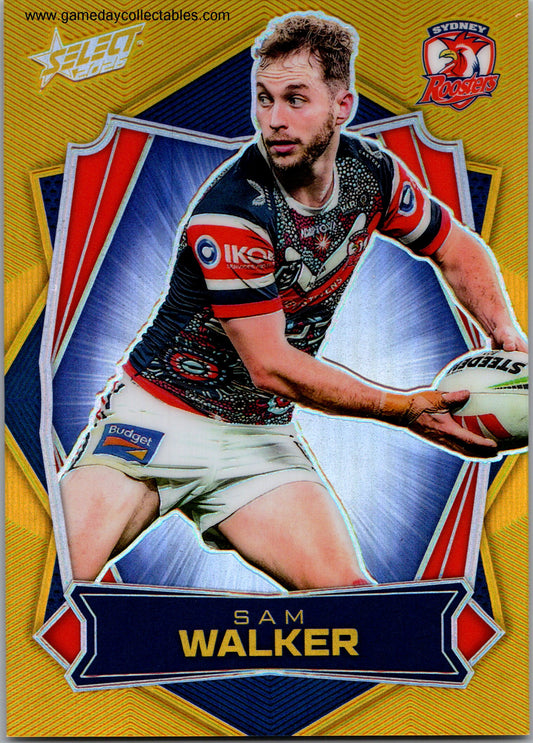 2026 NRL League Heroes Luminous Gold Back - L178 Sam Walker - Sydney Roosters
